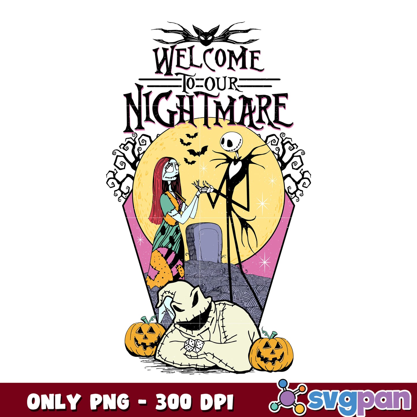 Nightmare jack skellington png, nightmare png, jack skellington png