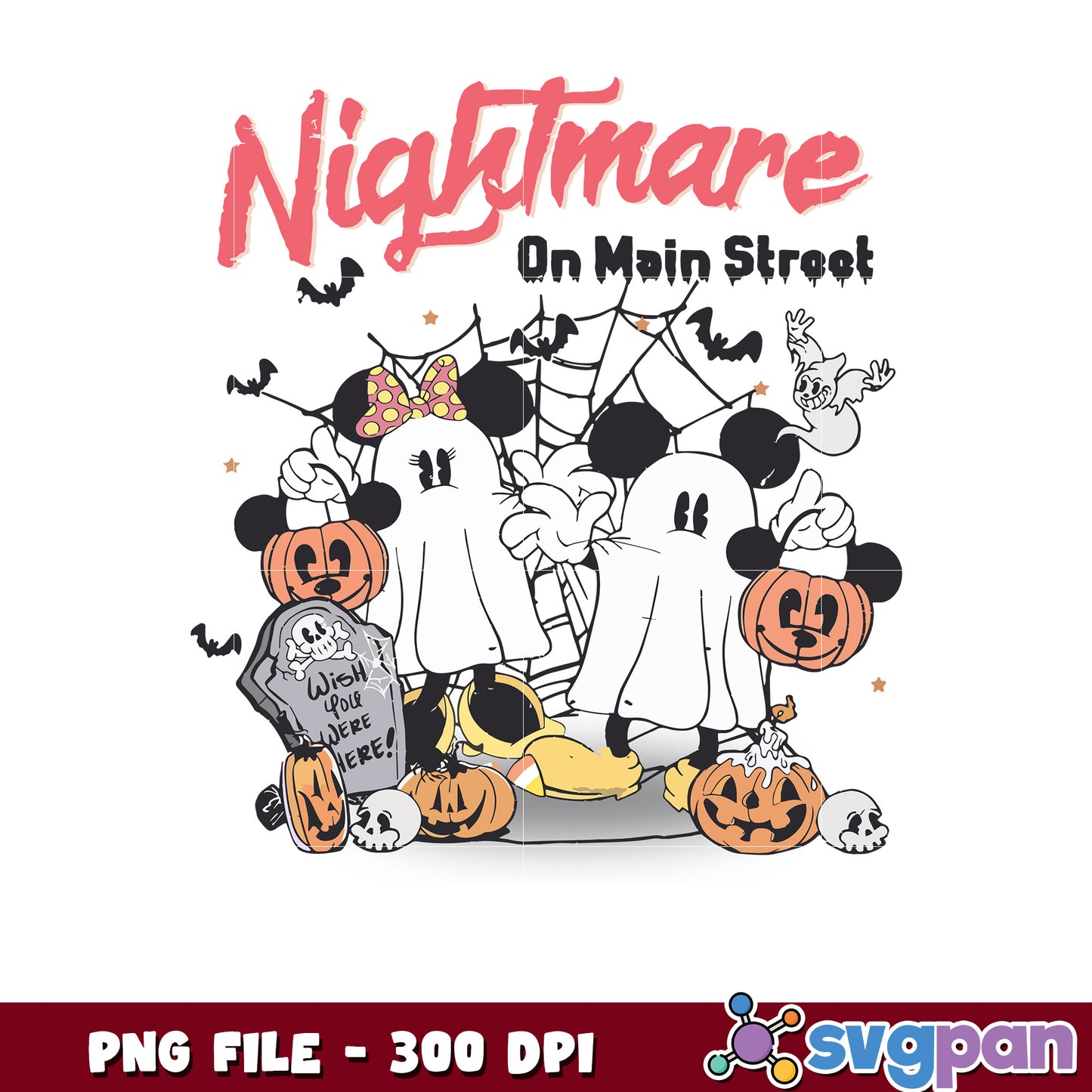 Nightmare on main street png, halloween season png, scary monster png