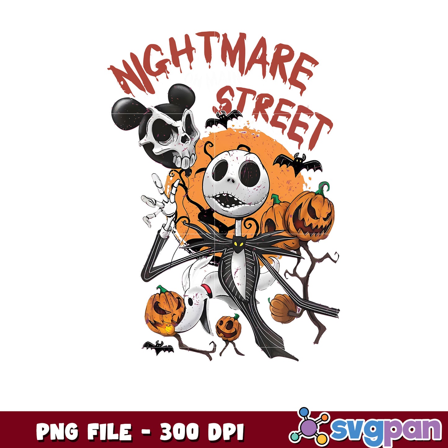 Nightmare street png, halloween season png, scary monster png