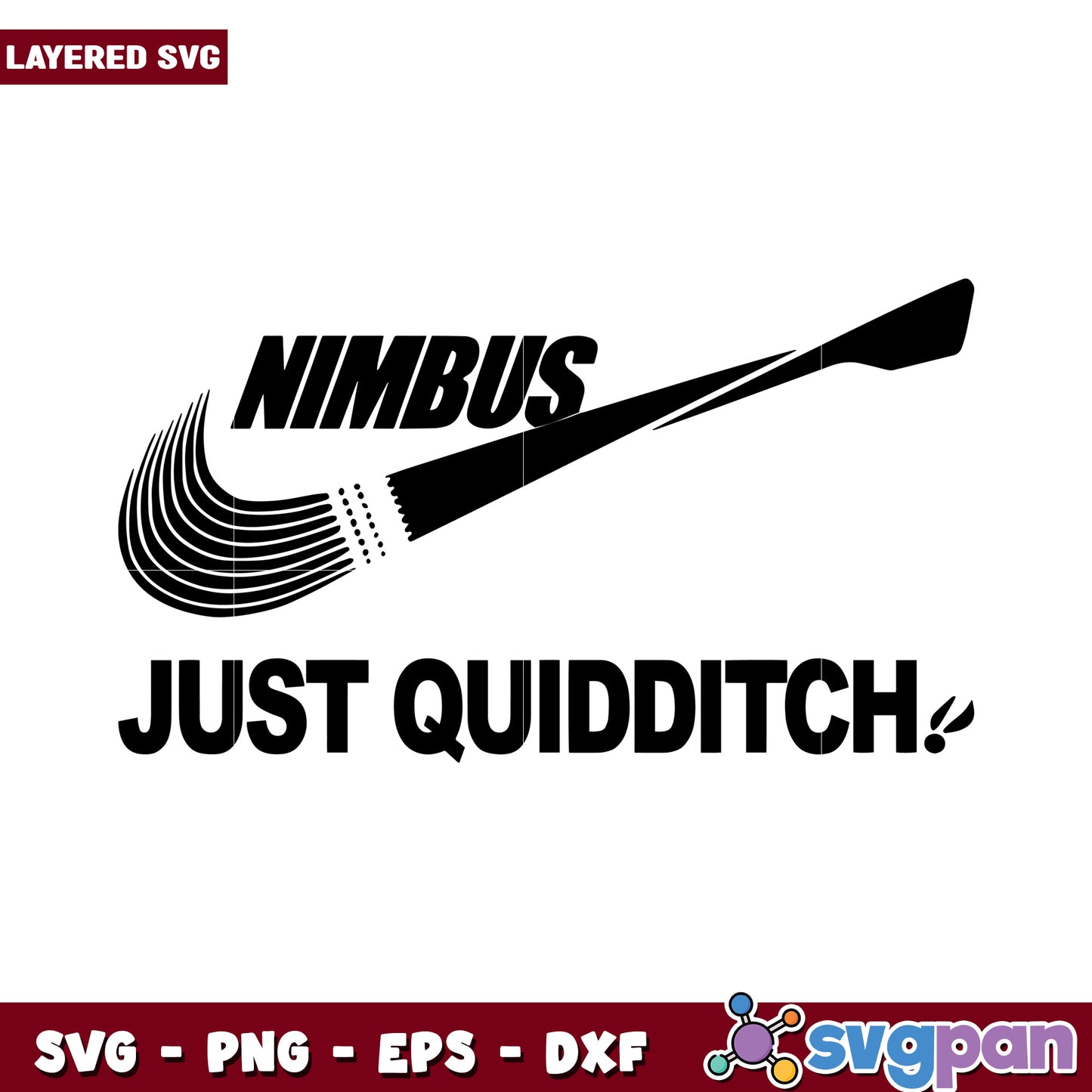 Nimbus Quidditch Broom SVG Design for Fans, Perfect for Crafts and Gifts