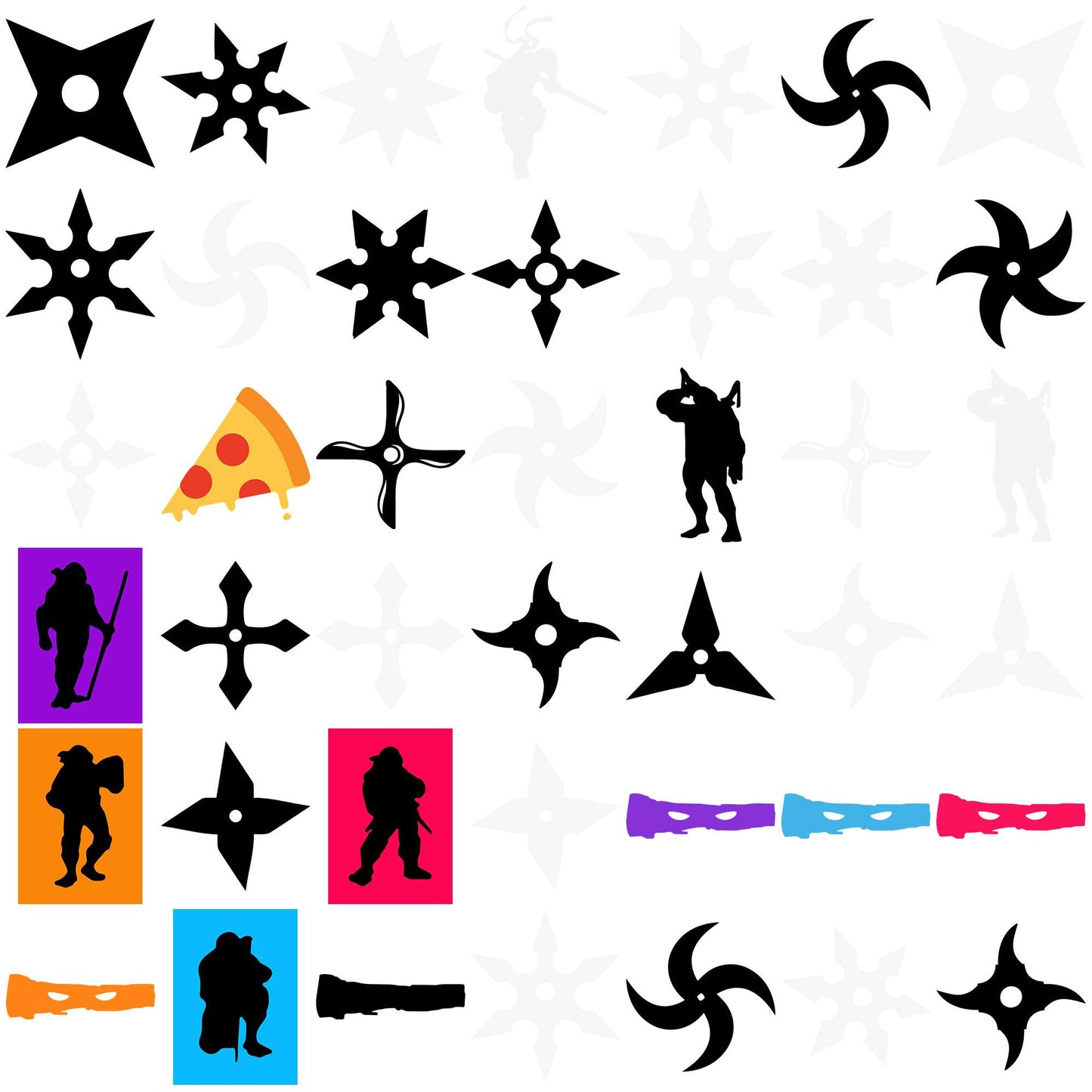 Ninja set svg bundle, ninja slushie svg, kawasaki ninja svg