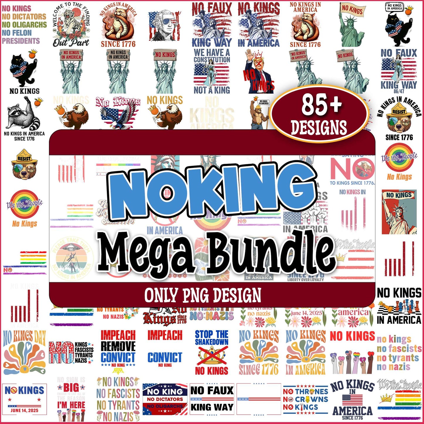 No king america png bundle