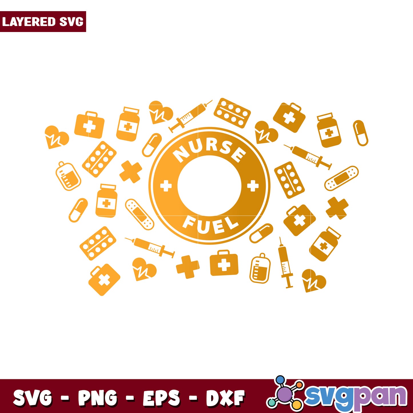 Nurse Fuel Design for Medical Professionals, Perfect for SVG Projects