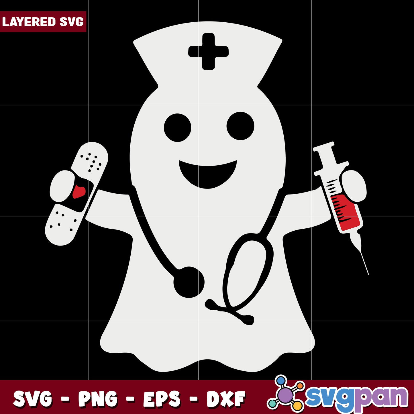 Nurse ghost halloween costume svg, halloween horror nights svg, spirit halloween svg