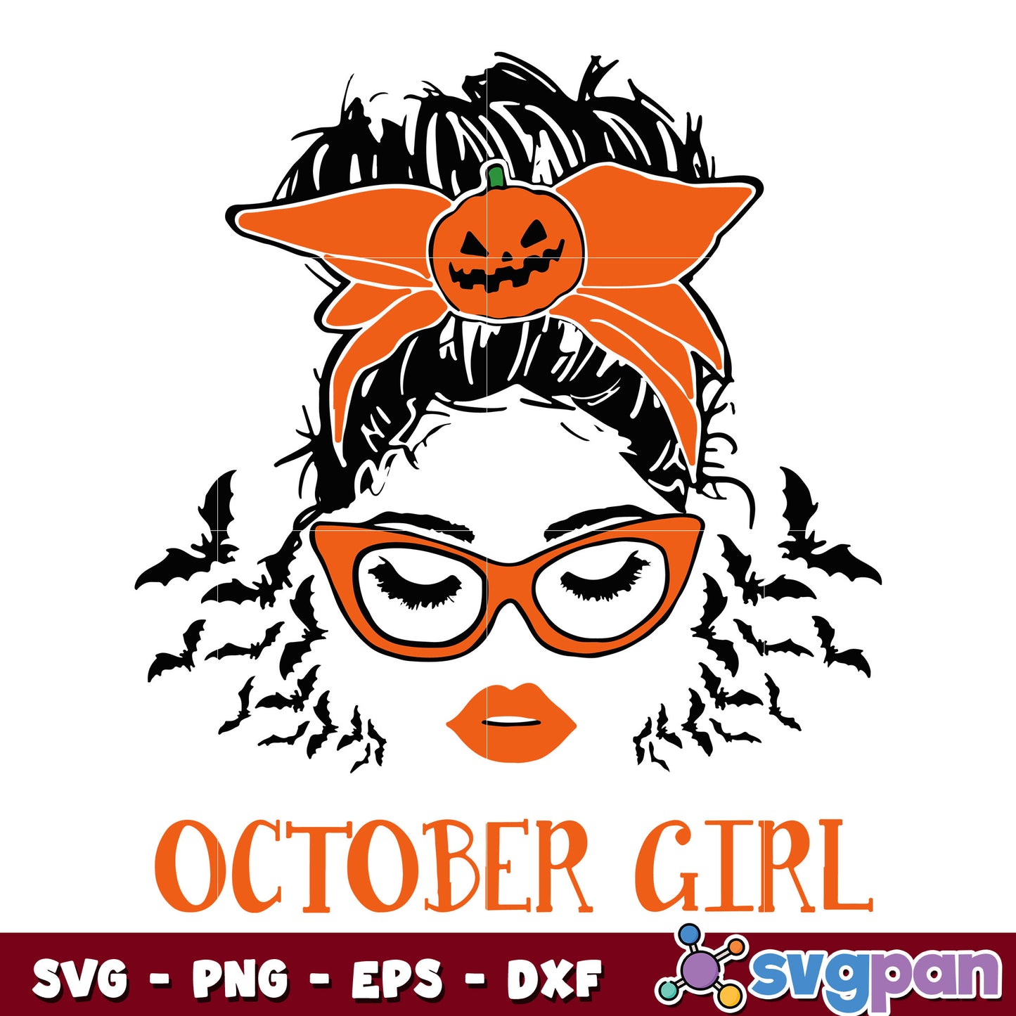 Octorber Girl Halloween svg