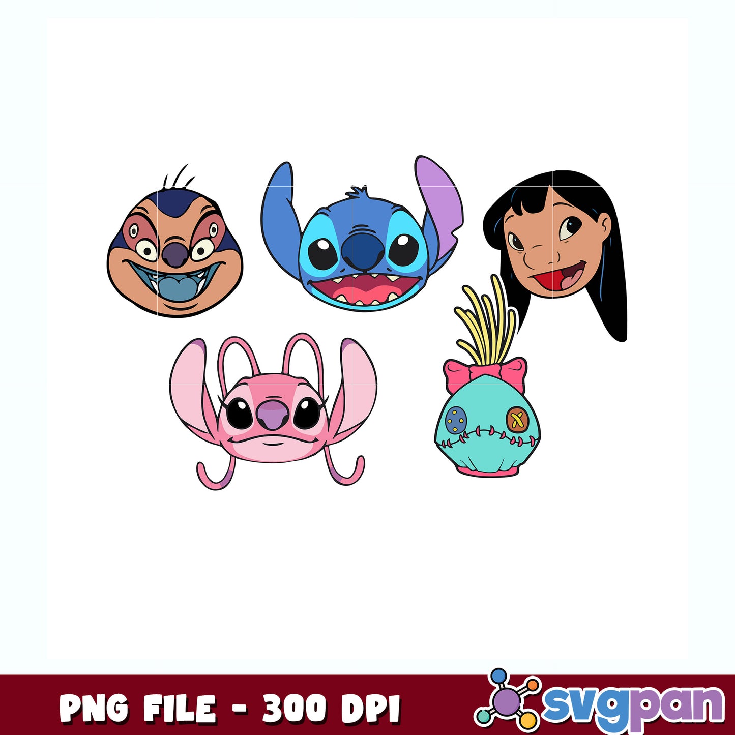 Ohana means family svg, disney png, lilo and stitch characters png