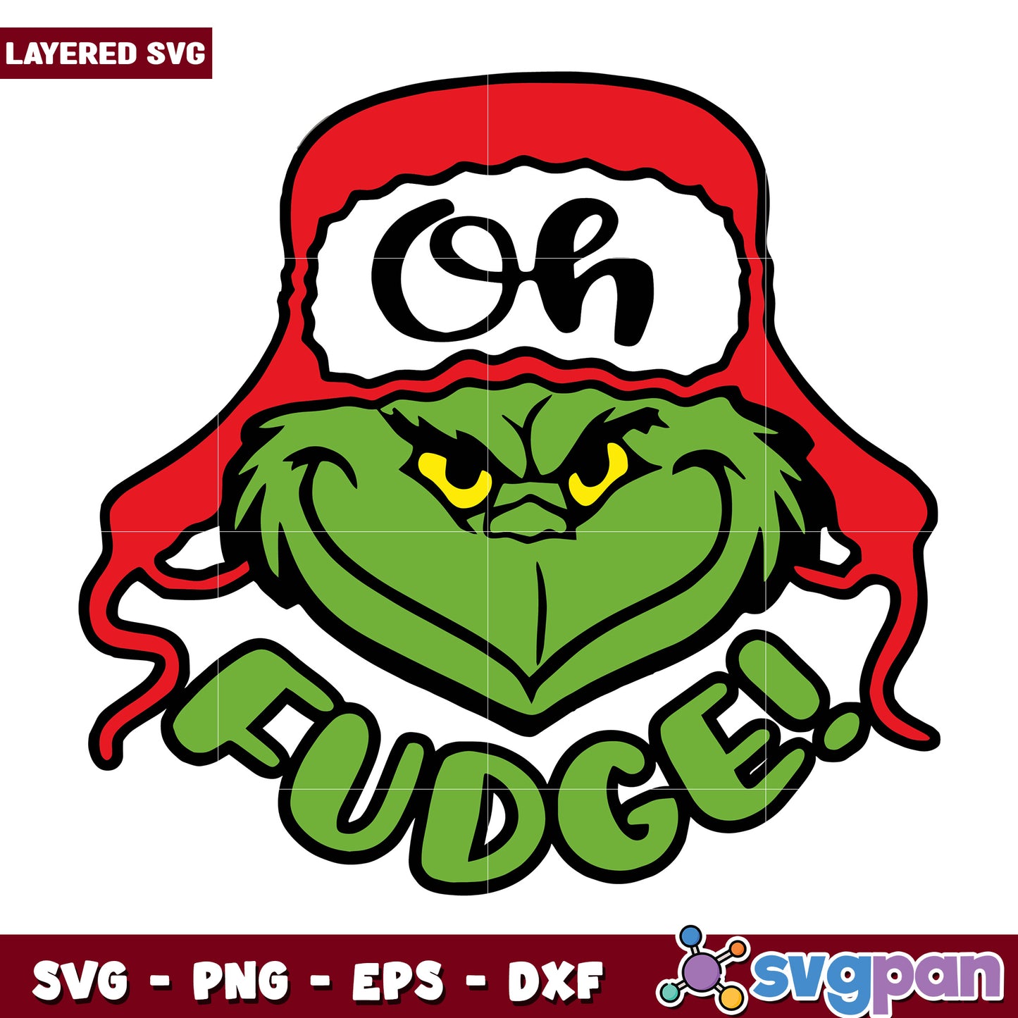 Oh fudde svg, funny grinch svg, grinch cookies svg