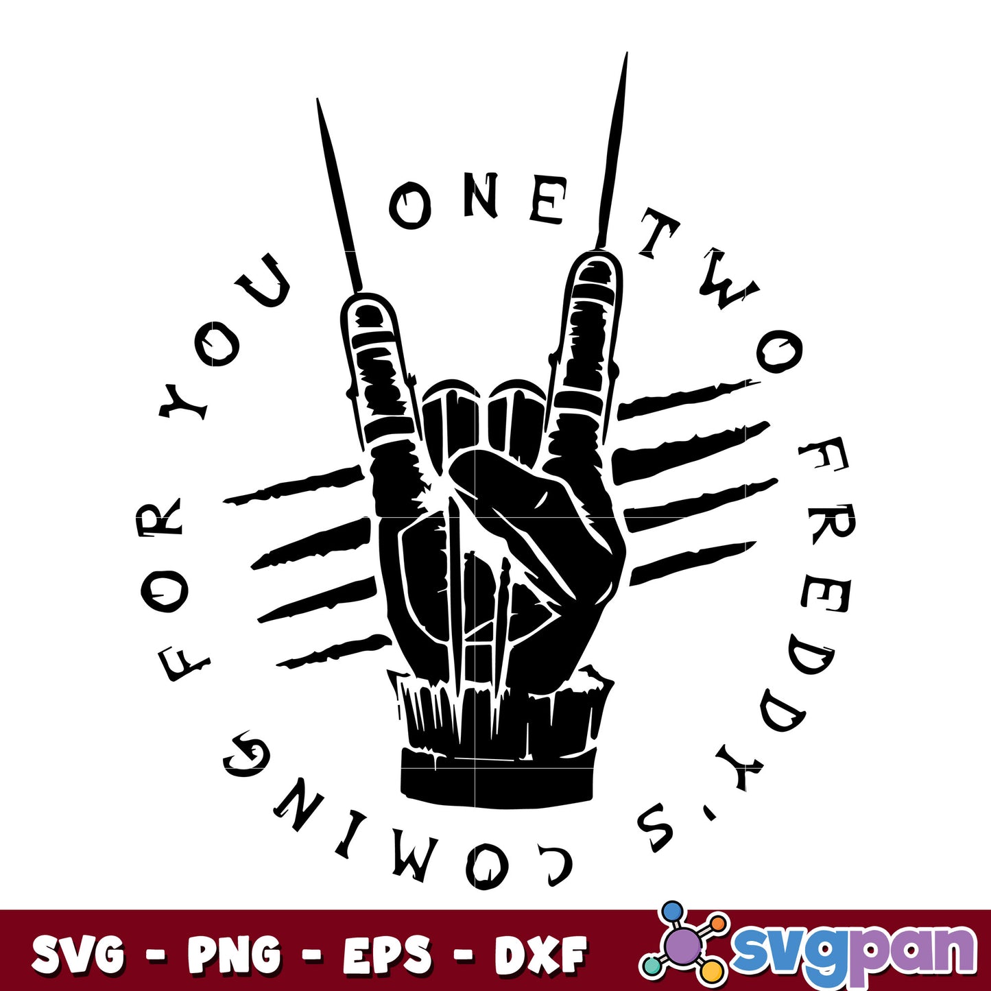 One Two Freddy's Coming For You svg