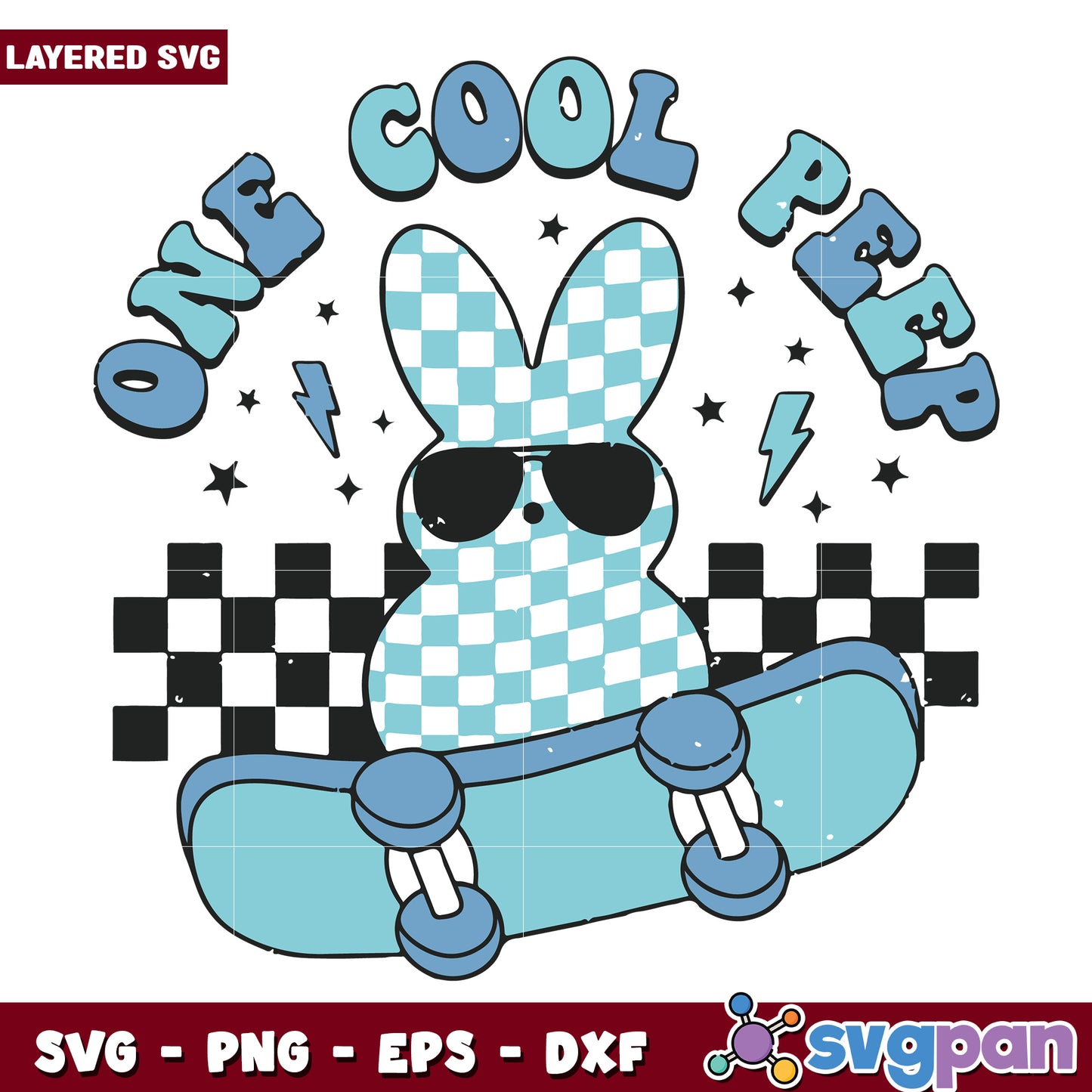 One cool peep bunny vibes svg, trend vibe svg, trending quote svg