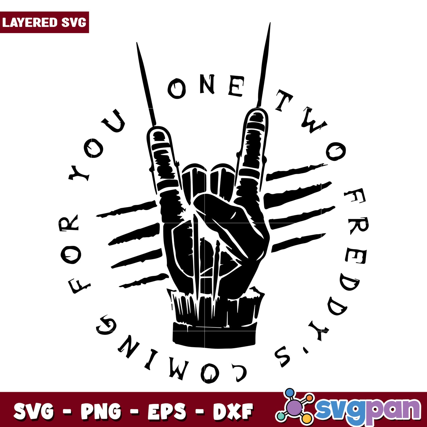 One two freddy coming to you svg, halloween horror nights svg, spirit halloween svg