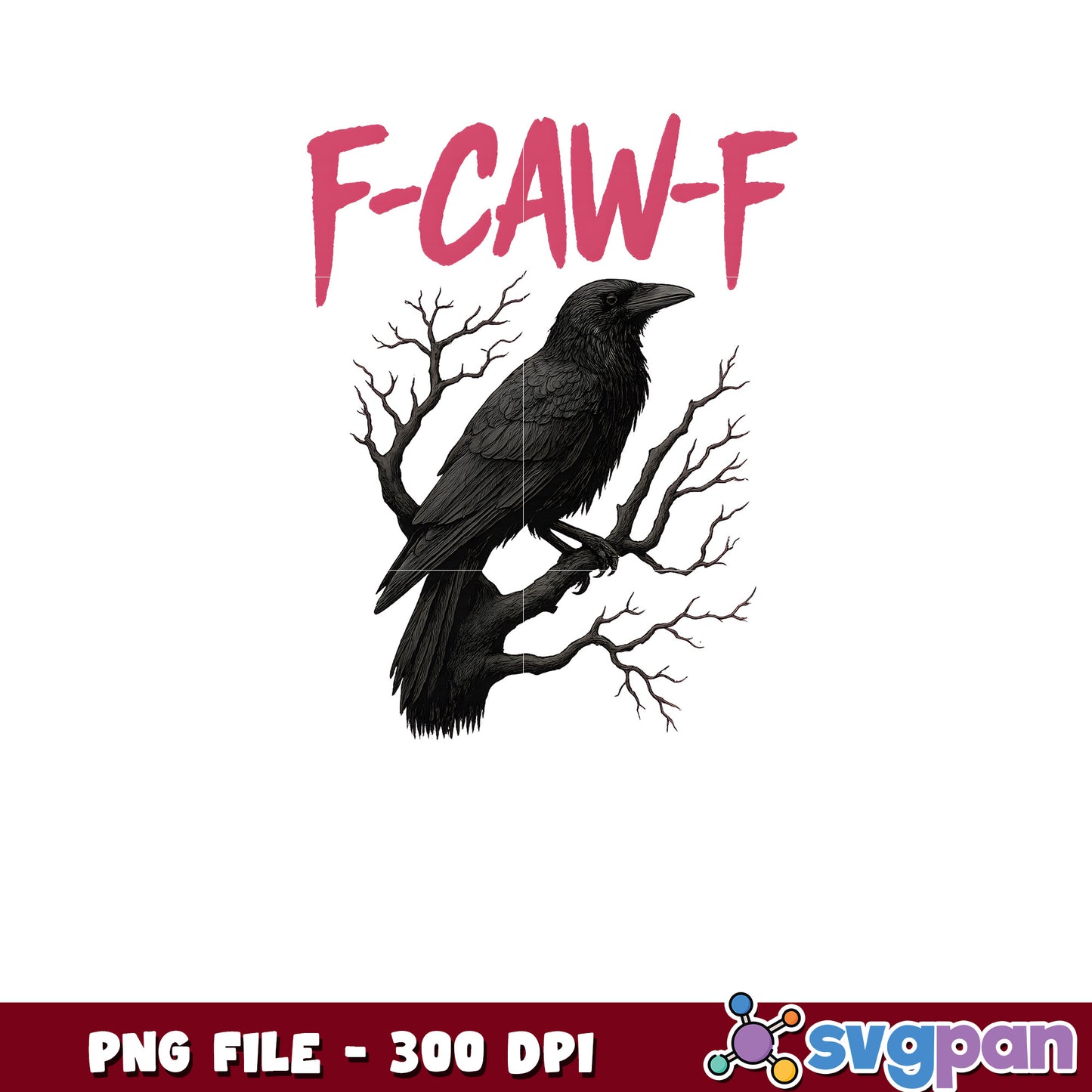 Option 1 (Focus on keyword) Crow PNG 300 DPI F Caw F Graphic