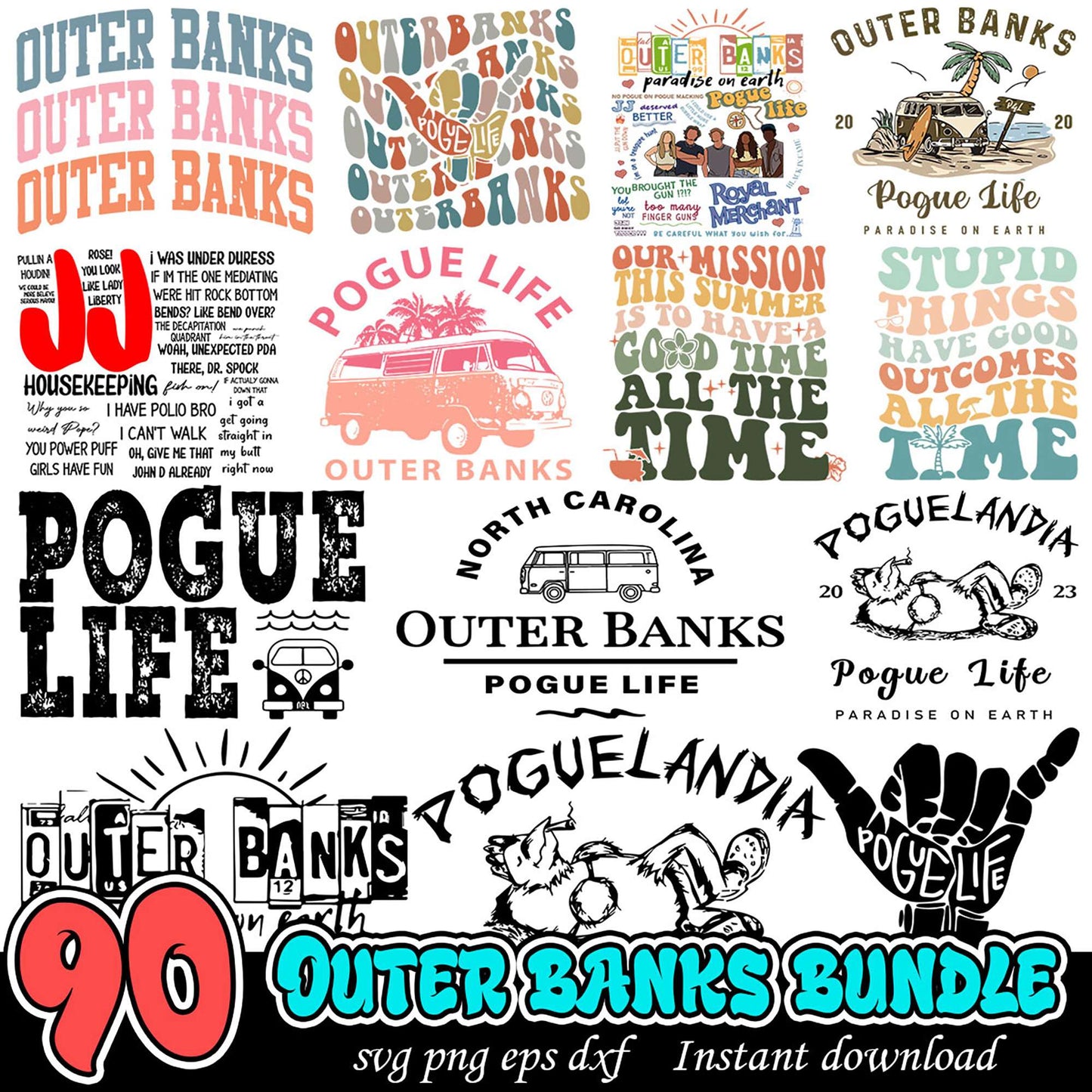 Outer Banks SVG Bundle 90 Designs
