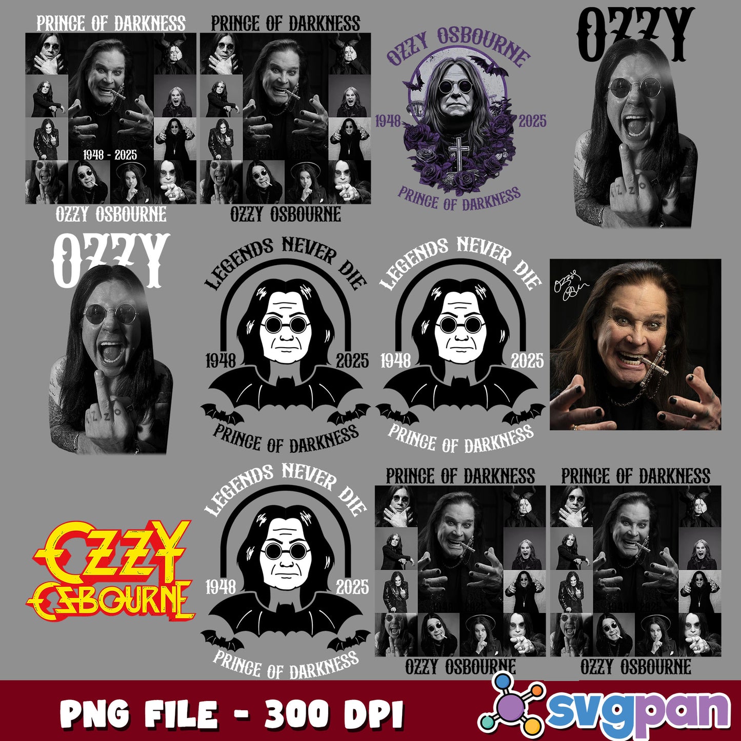 Ozzy prince of darkness png bundle