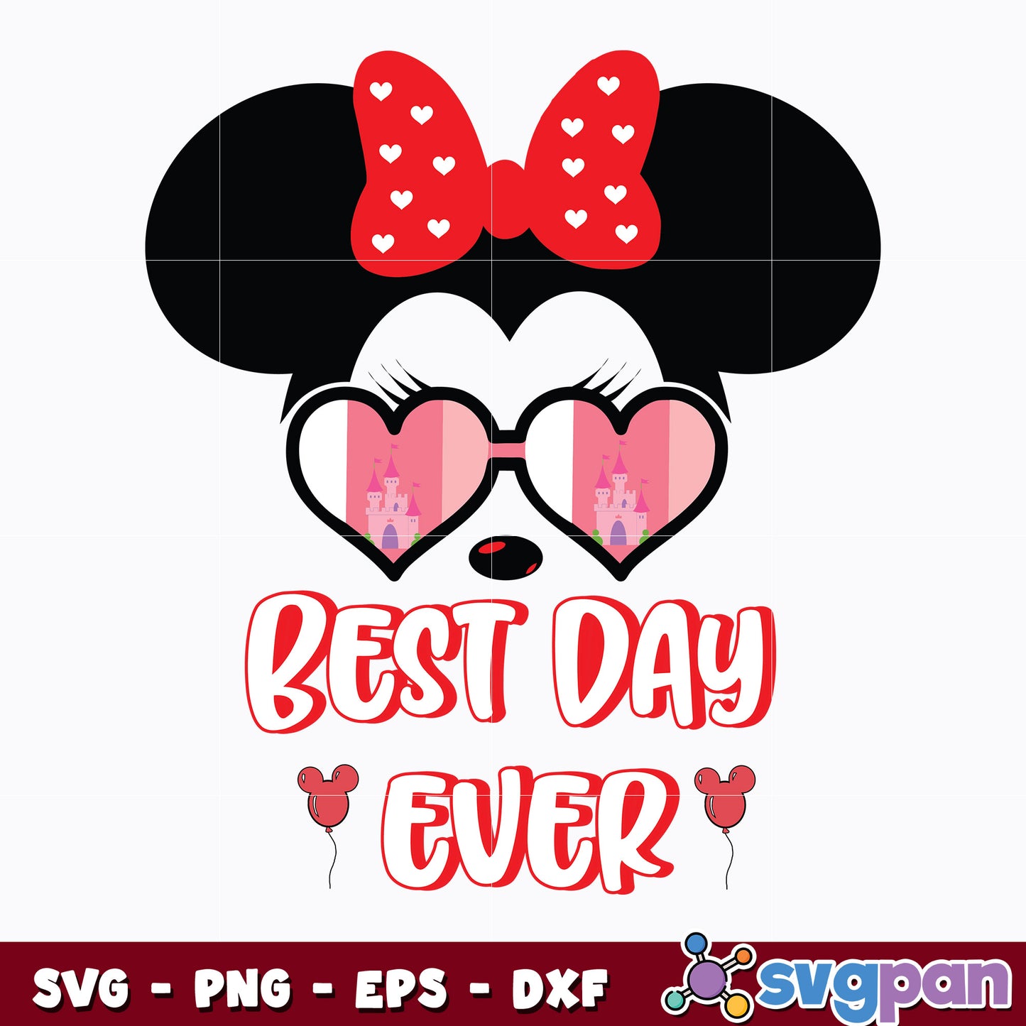 Minnie Valentine Best Day Ever svg