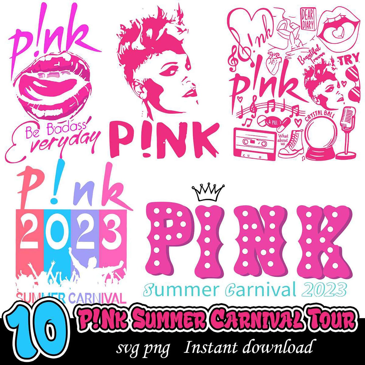P!nk Summer Carnival Tour SVG PNG