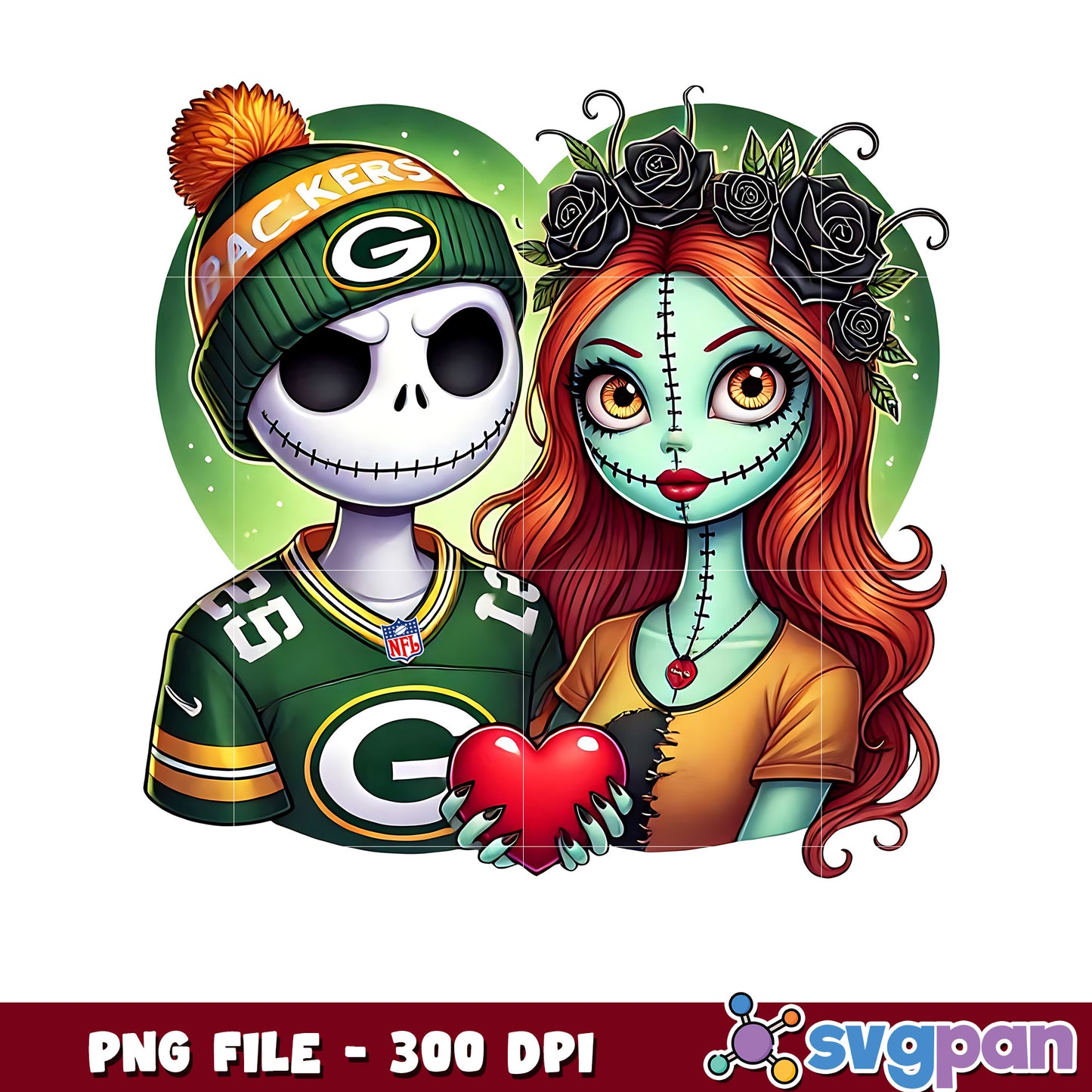 Packers jack and sally png, nfl bracket png, nfl combine png