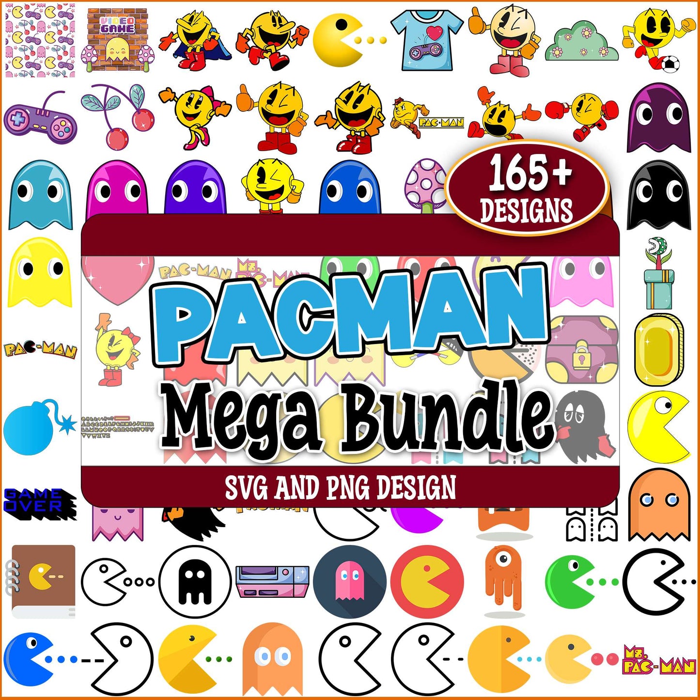 Pacman set svg bundle