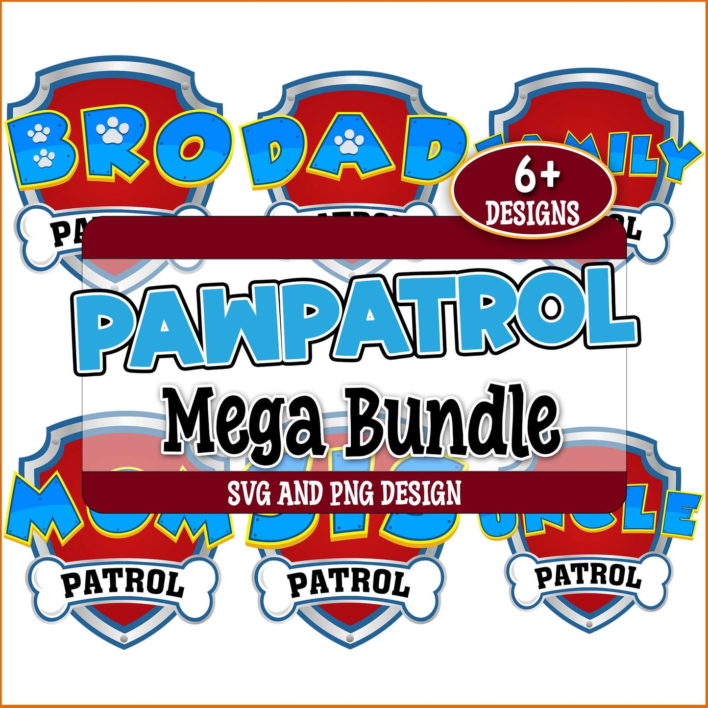 Paw patrol family svg bundle