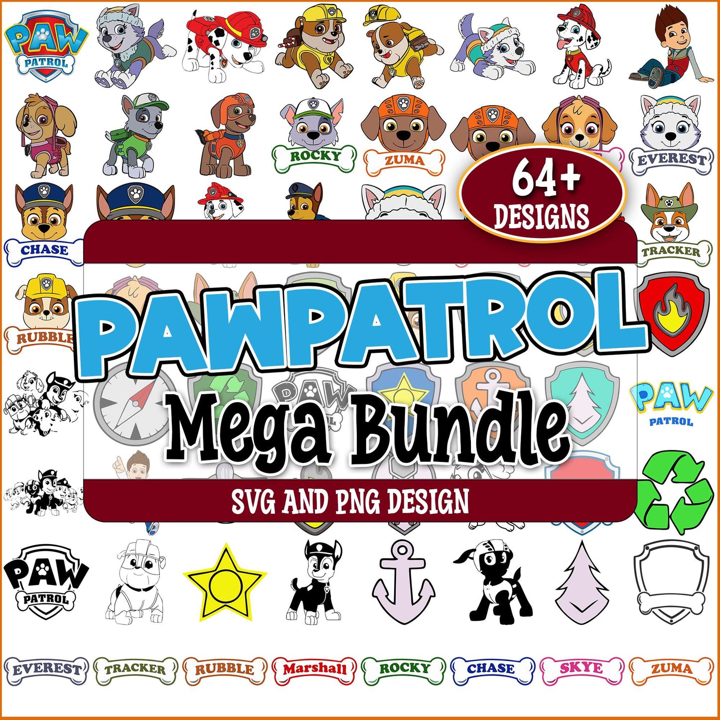 Paw patrol set svg bundle