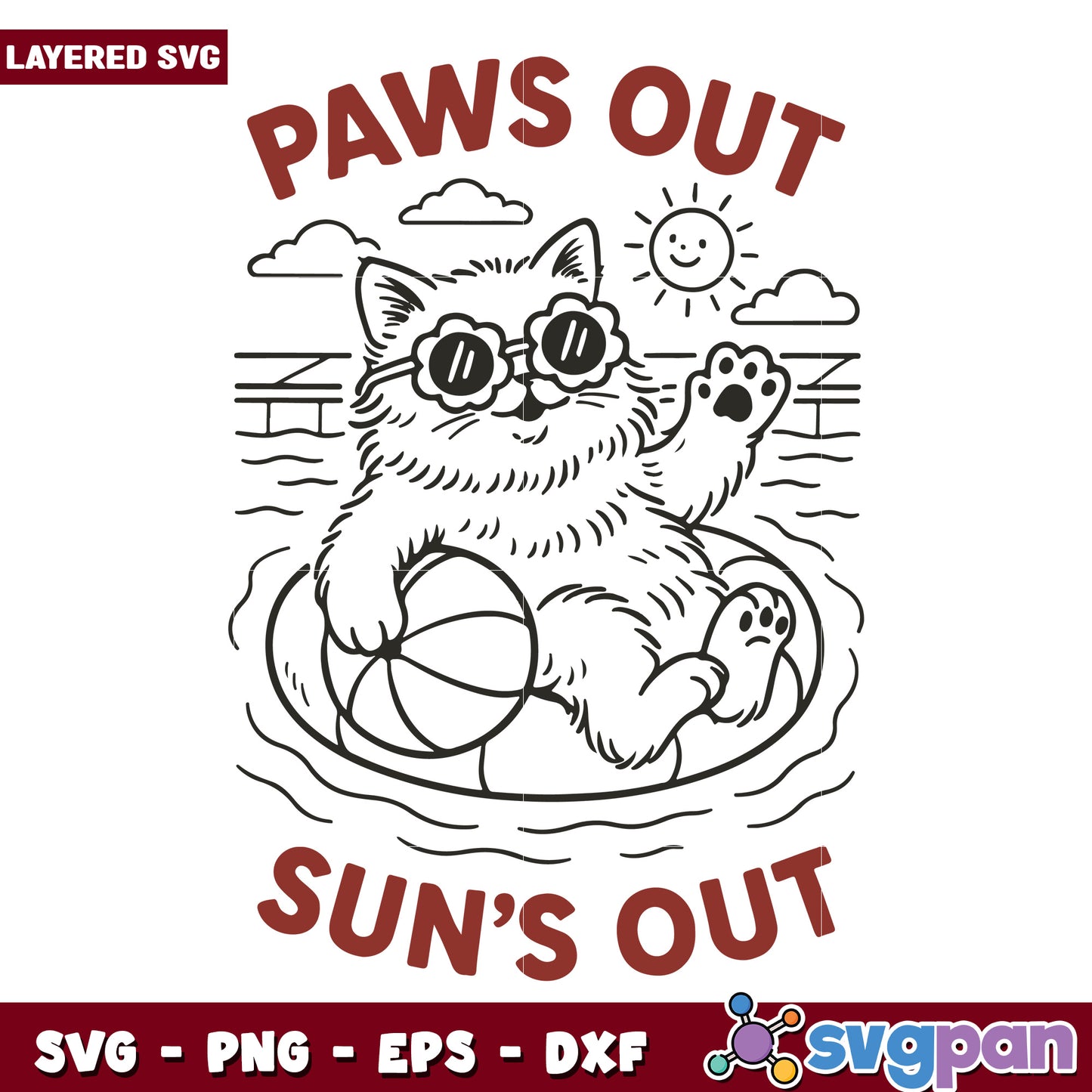 Paws out sun's out svg, trick or treat svg, halloween candy svg