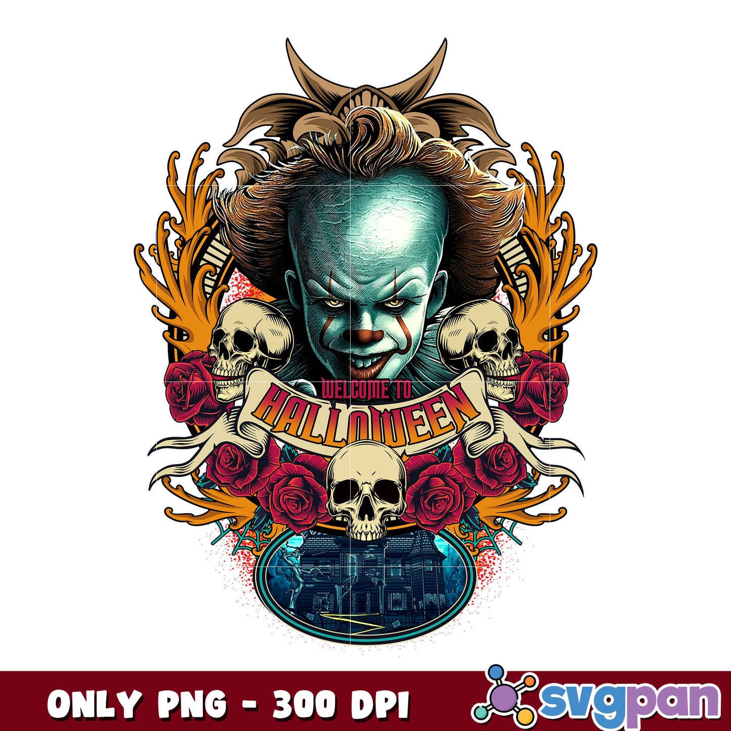 Pennywise Welcome To Halloween png
