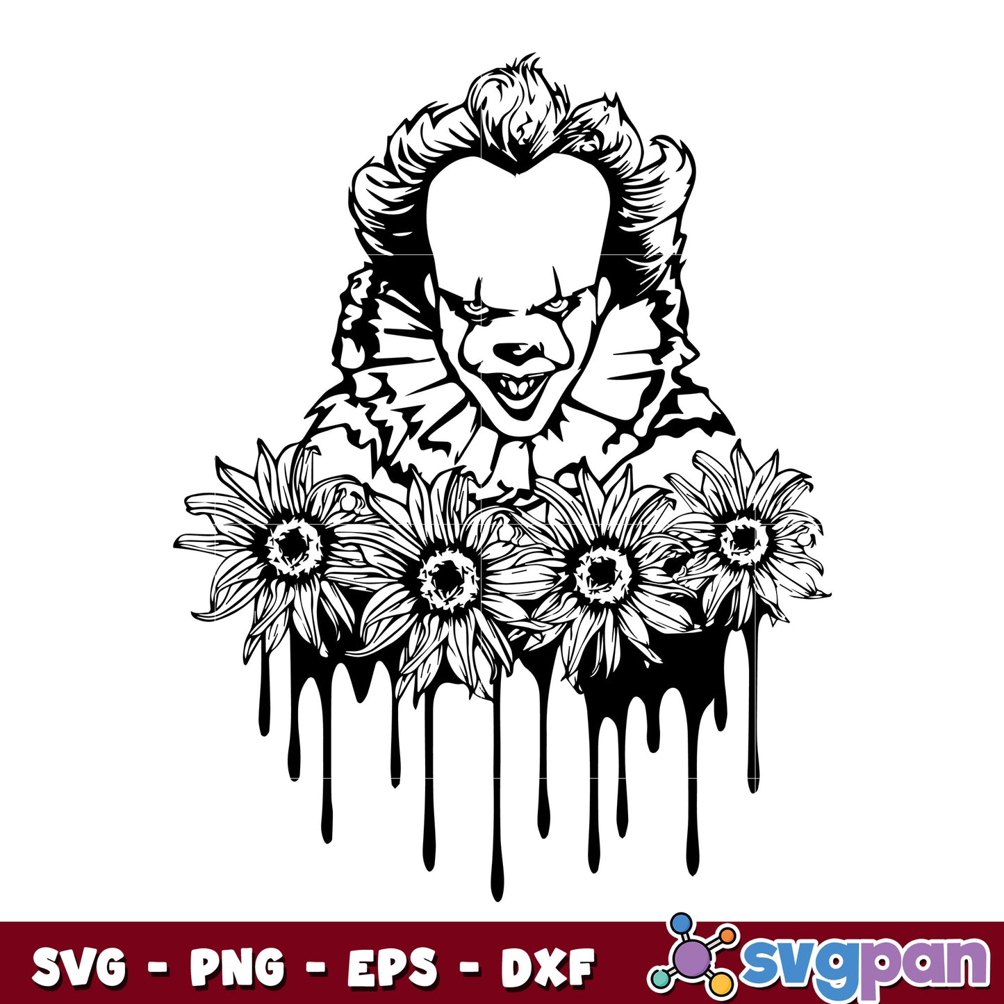 Pennywise Flower svg