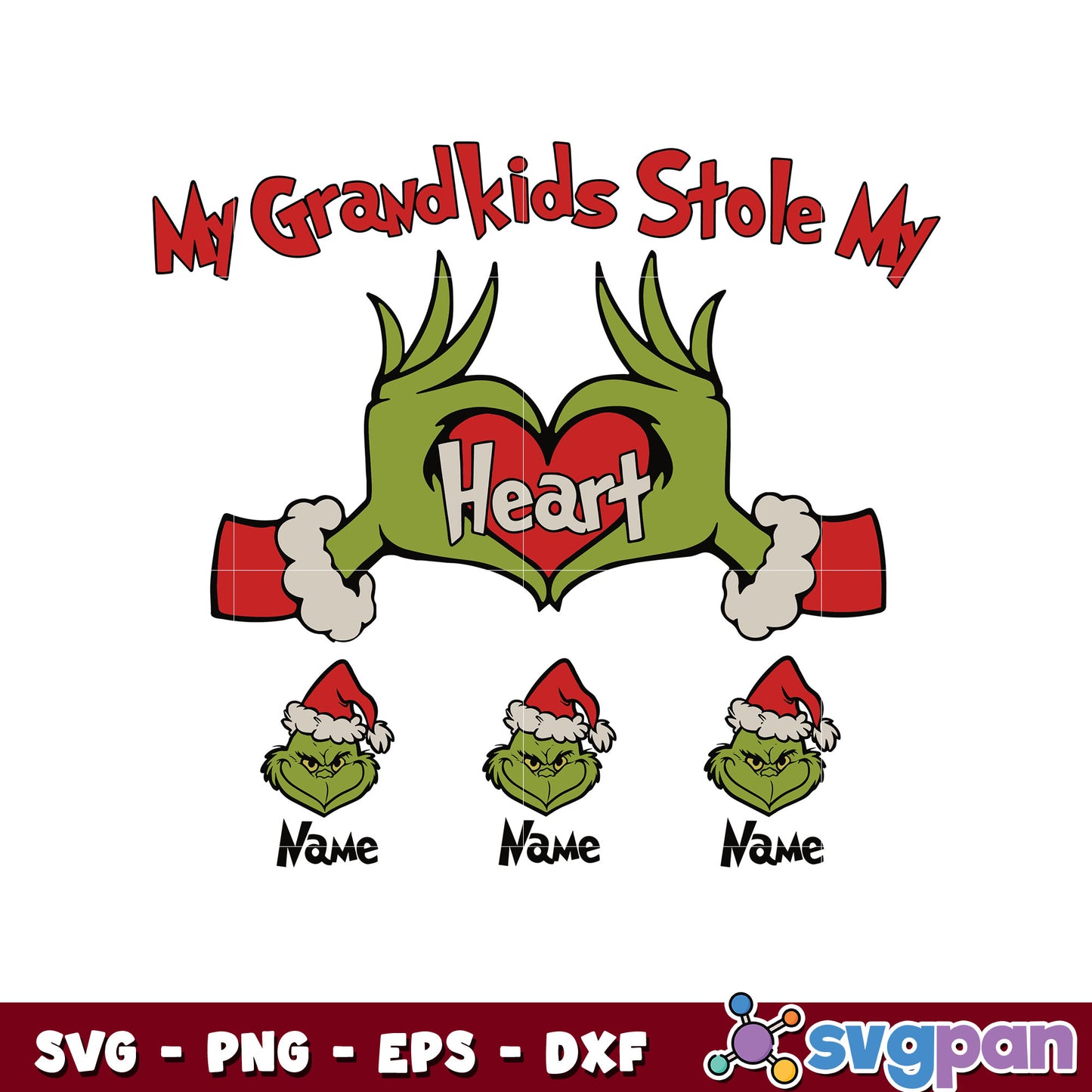 Personalized grinchmas family my kid stole My heart svg