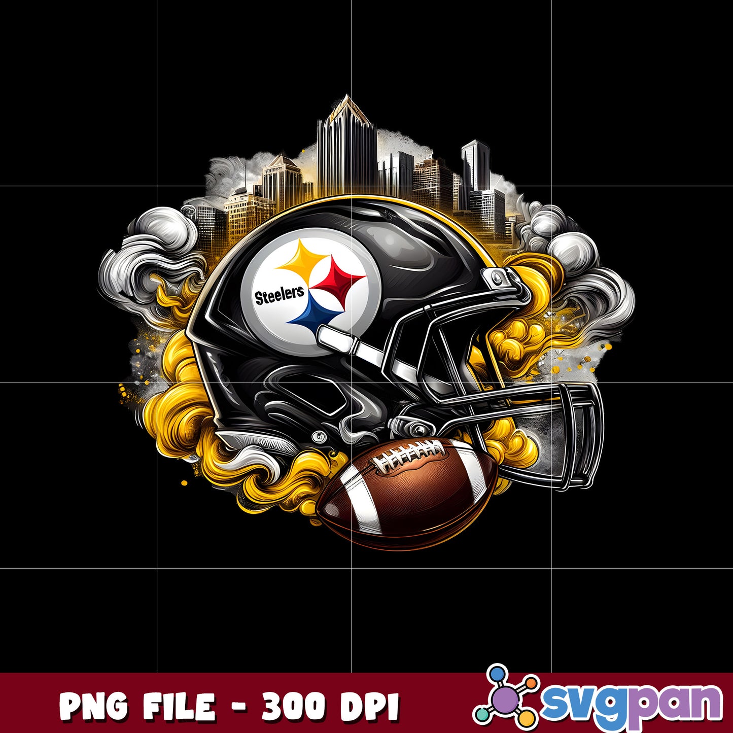 Pittsburgh steelers logo smoke helmet illustration png, nfl team helmet png, nfl design png