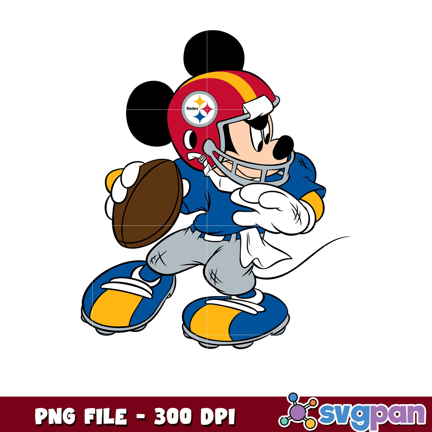Pittsburgh steelers nfl mickey mouse logo png, american football league png, nfl teams png
