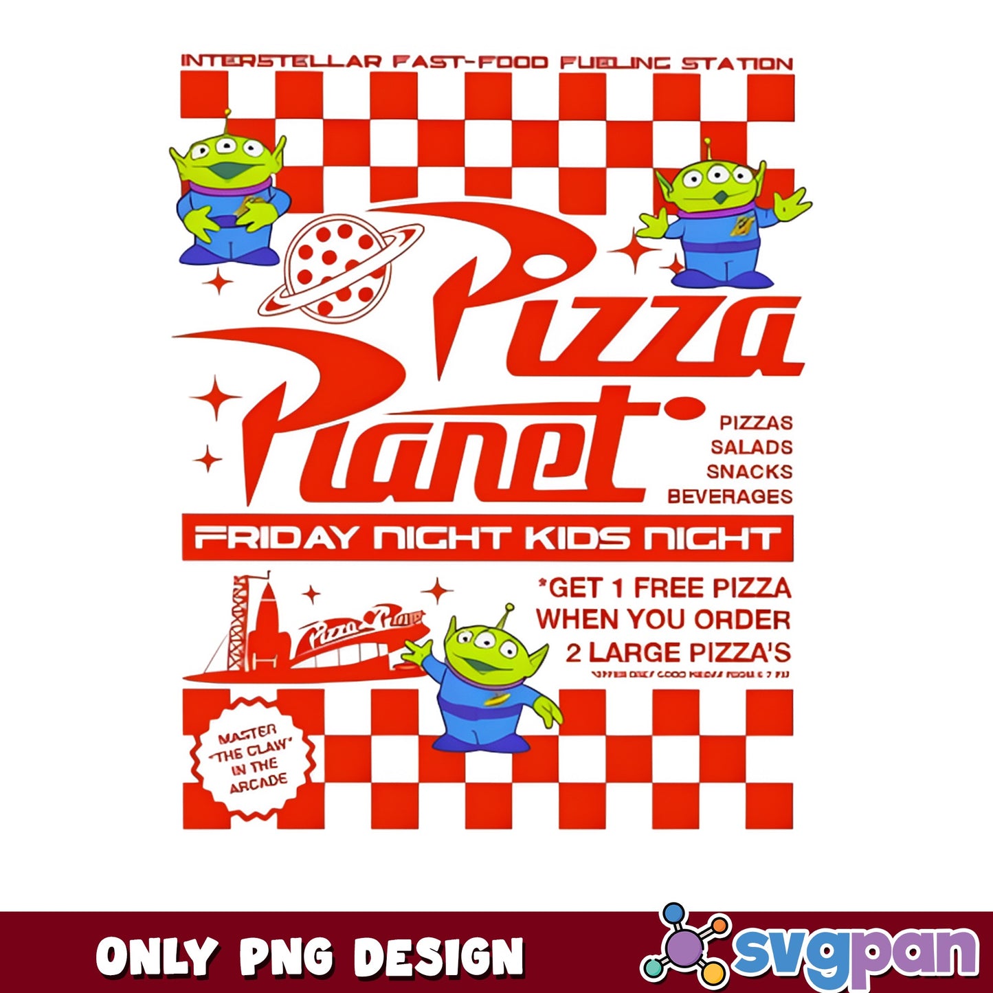 Pizza Planet Toy Story PNG, Disney Pixar Alien PNG, Toy Story PNG