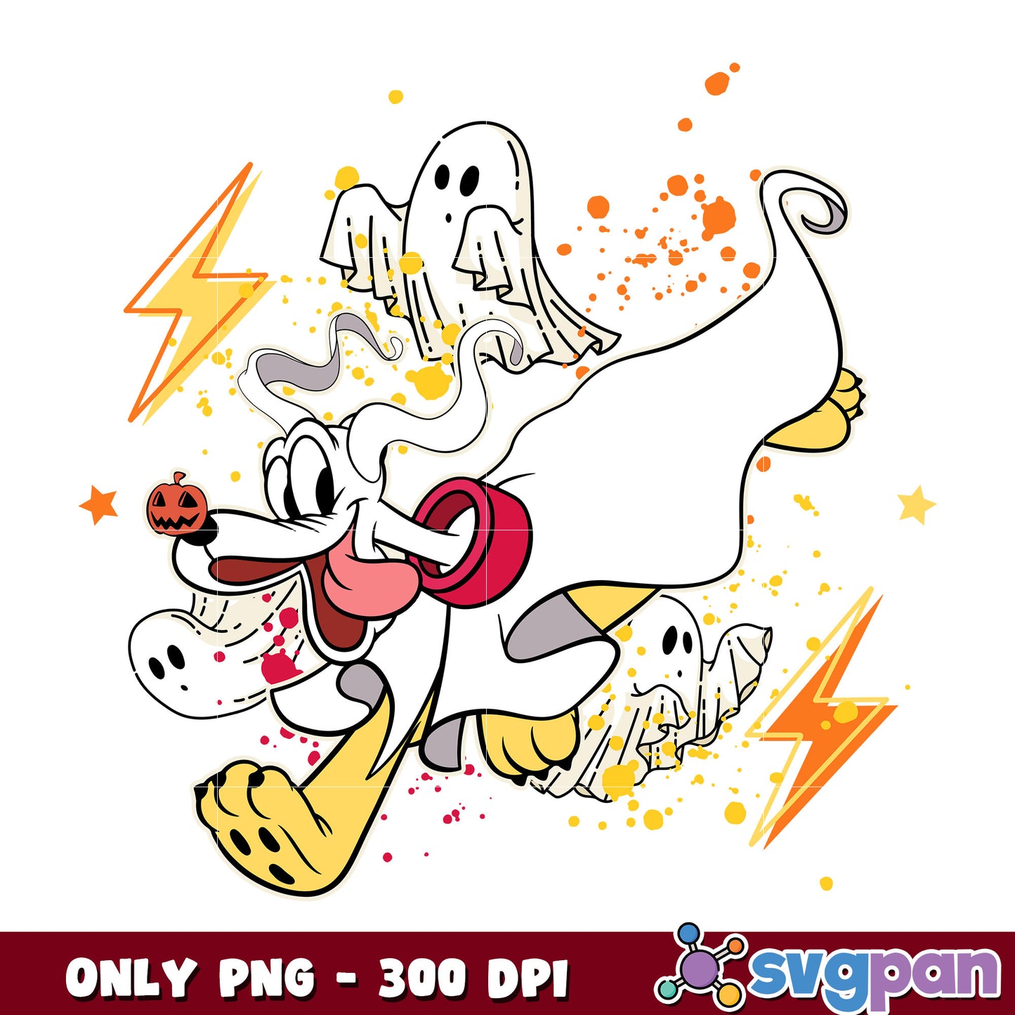 Pluto ghost halloween png, pluto disney png, mickey pluto png