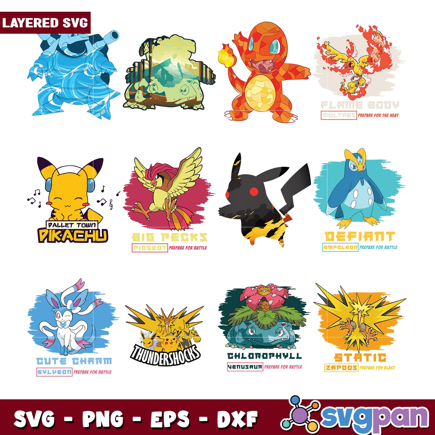 Pokemon Battle Ready SVG Bundle for Creatives