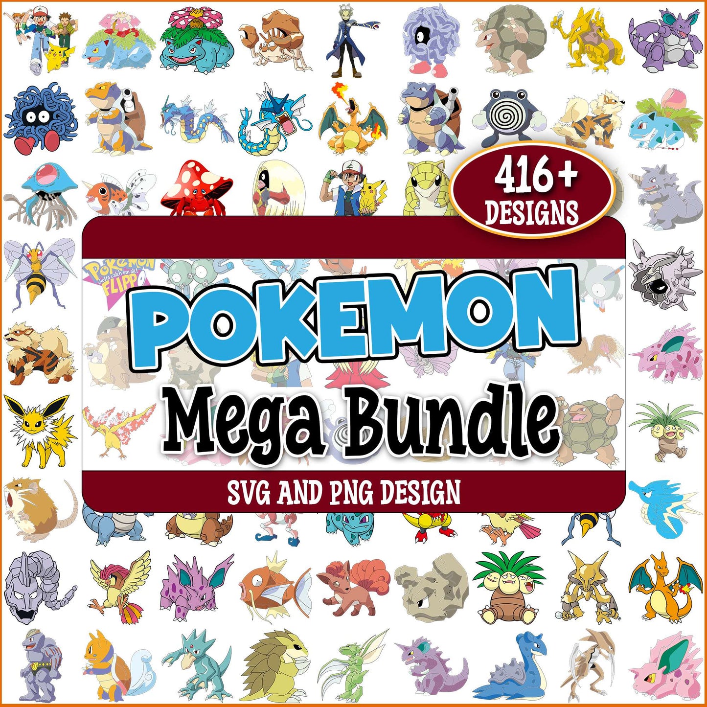 Pokemon design collection svg bundle