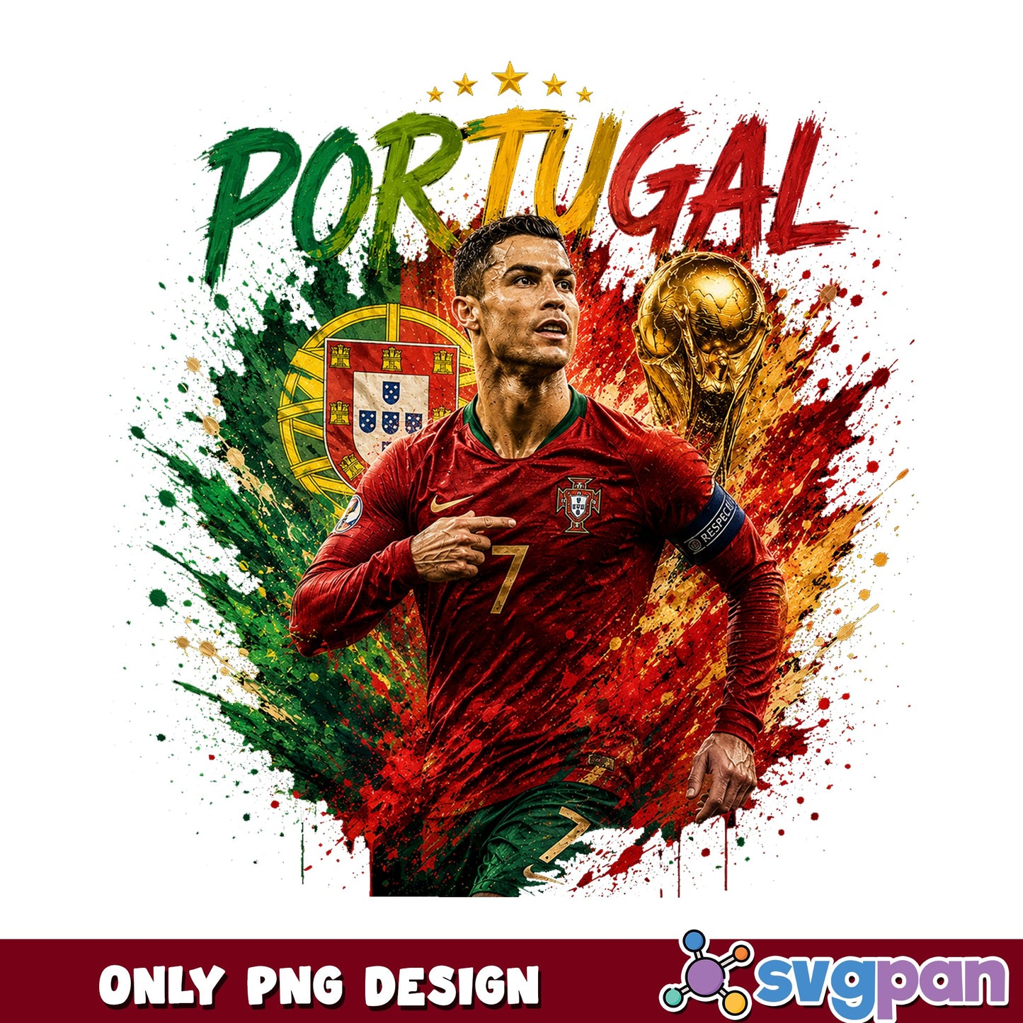 Portugal Soccer Player Number 7 PNG, Football World Cup PNG, Soccer PNG
