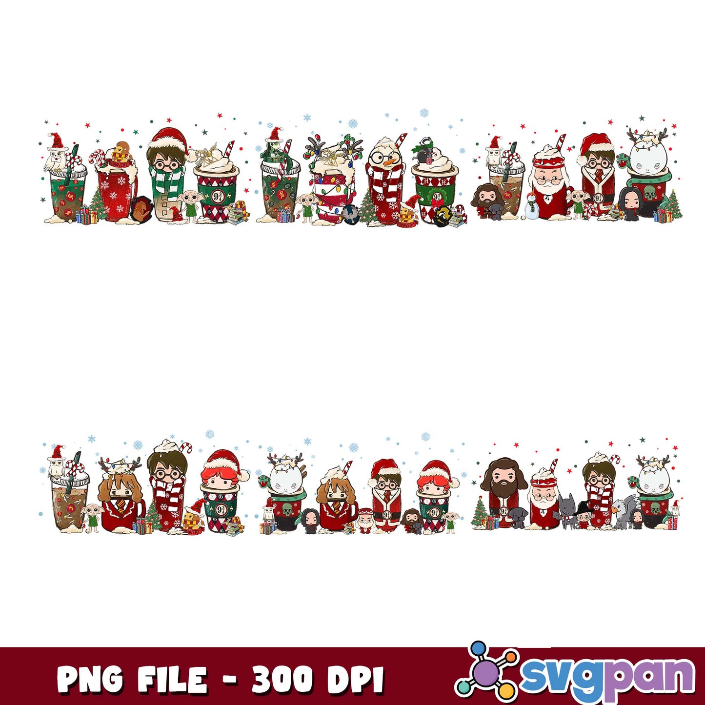 Potter christmas drink png bundle
