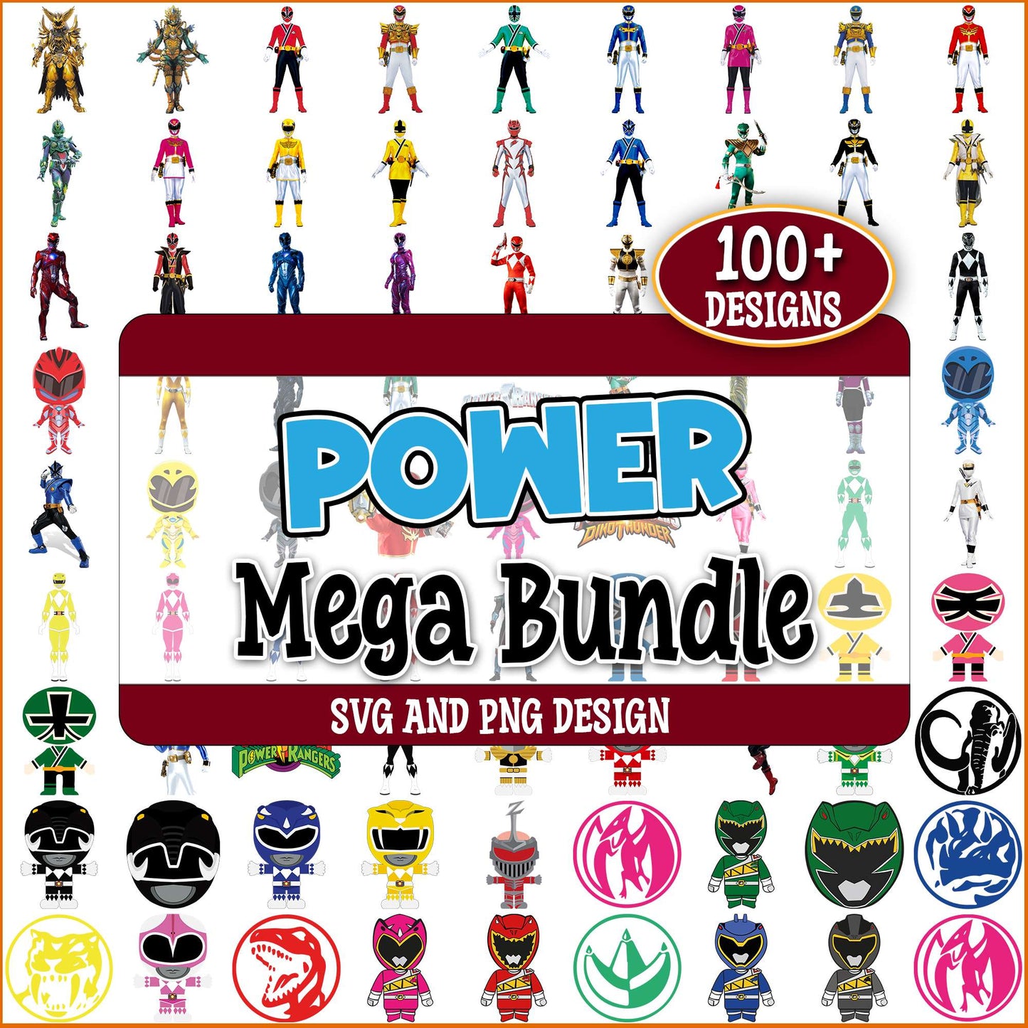 Power rangers svg bundle