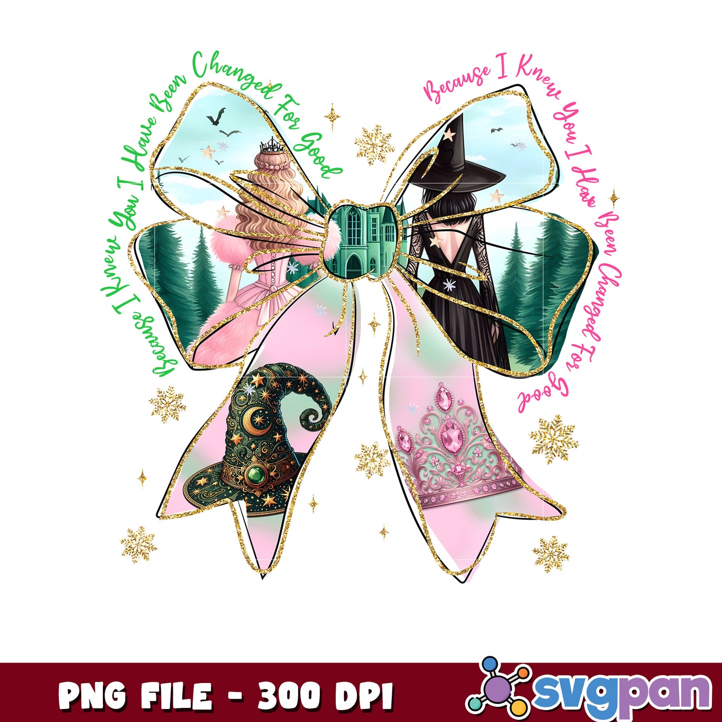 Princess Witch Bow PNG Sublimation