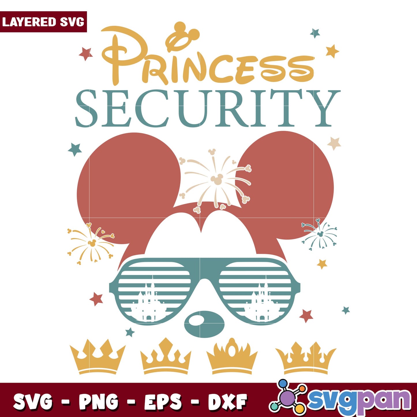 Princess Security svg, Disney characters svg, Digital Download