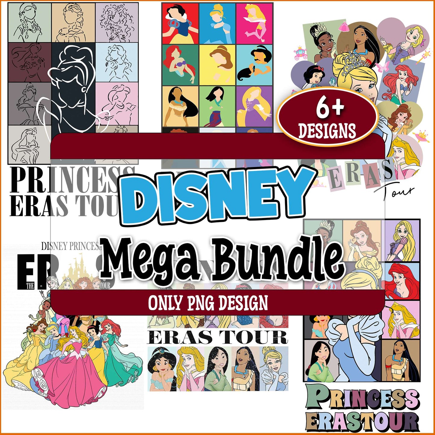 Princess eras tour png bundle