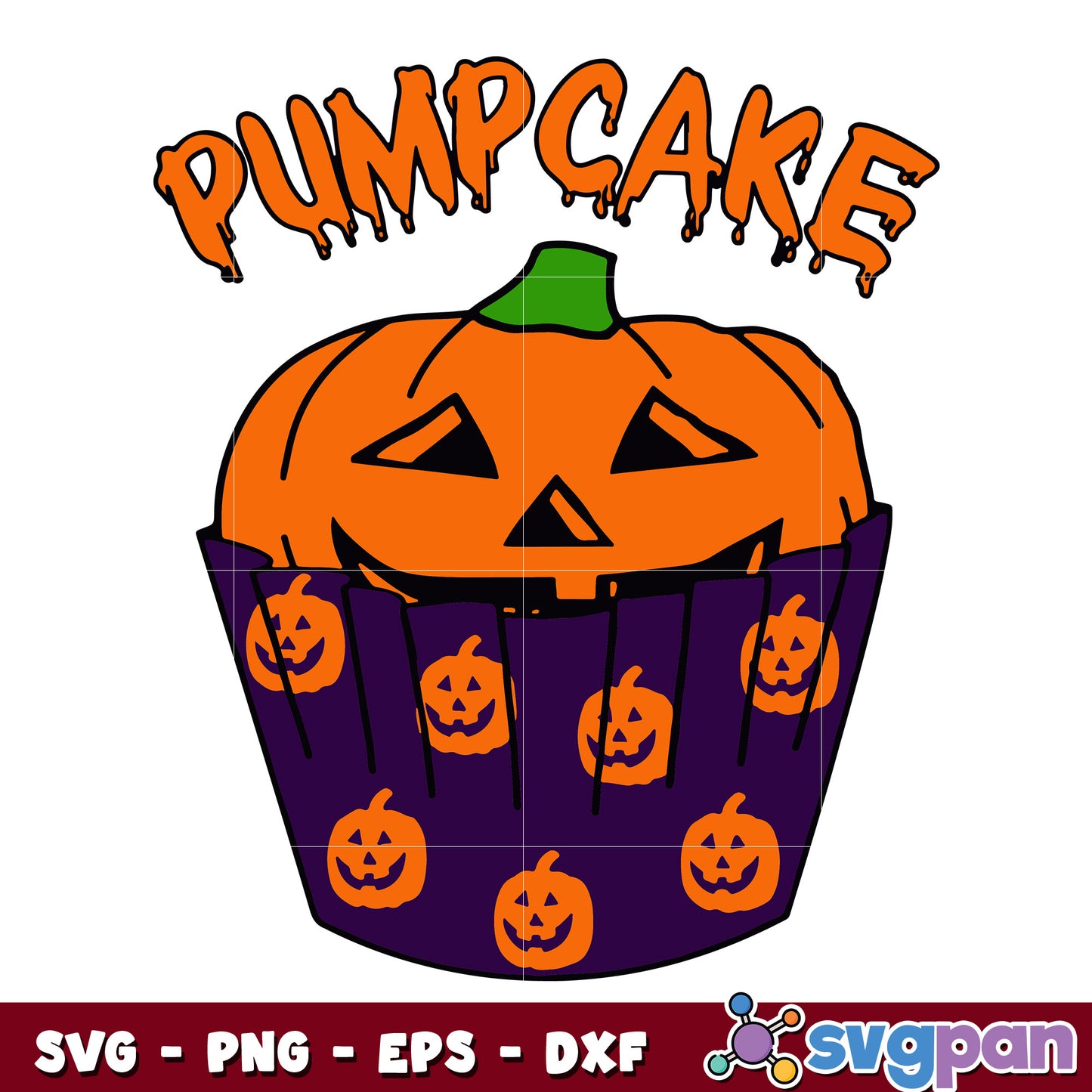 Pumpcake Classic Cute Pumpkin svg