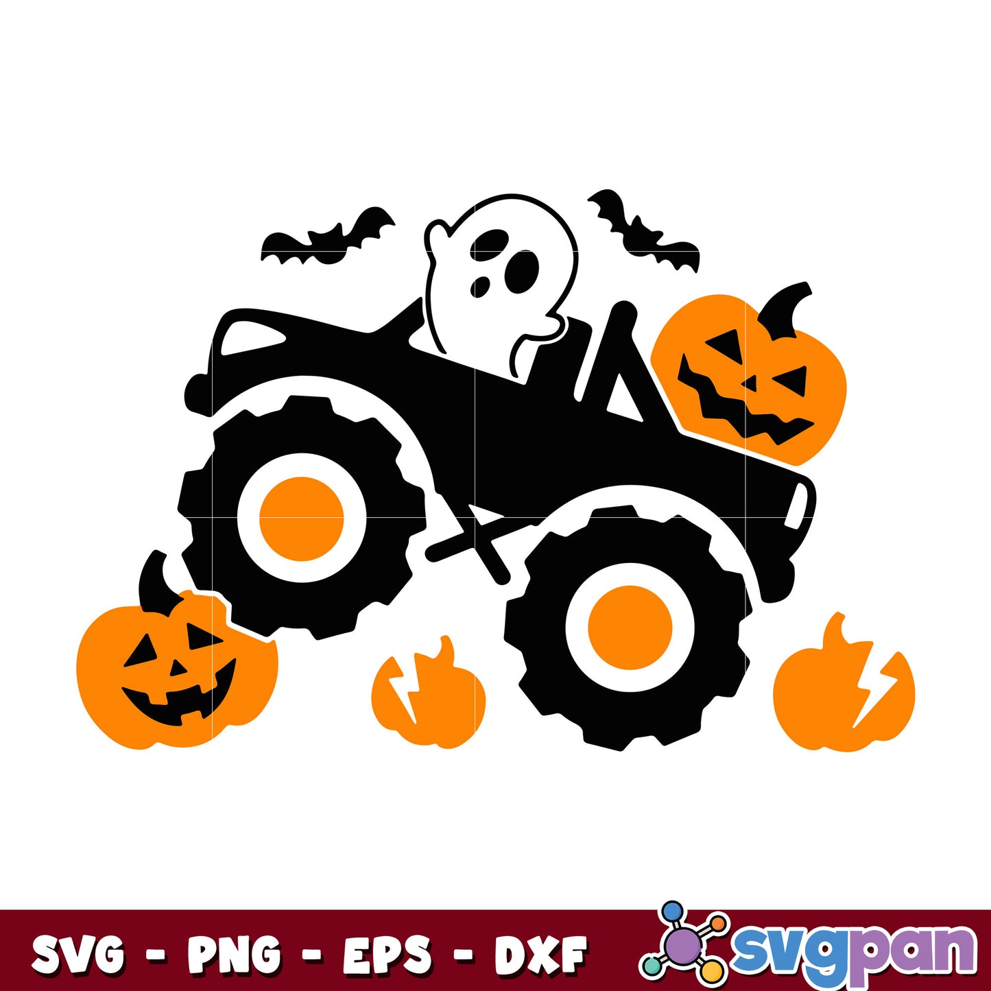 Pumpkin Monster Truck svg