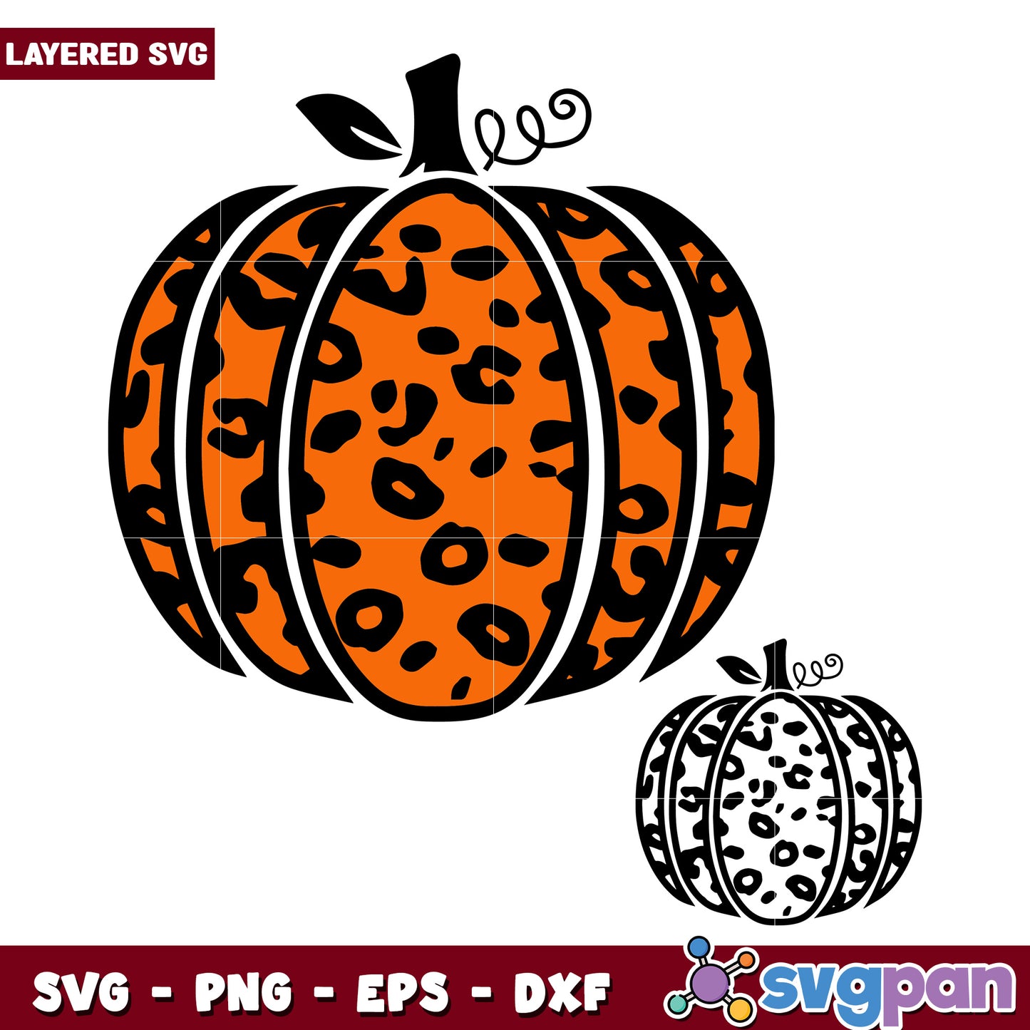 Pumpkin leopard svg, halloween decorations svg, spooky season svg