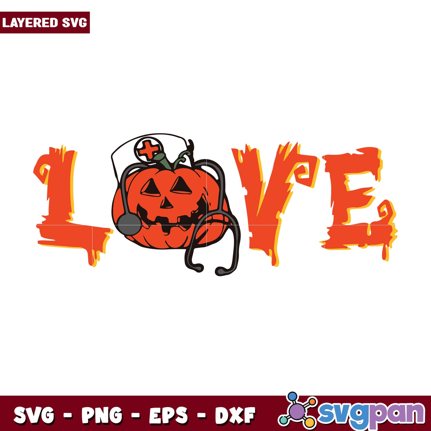 Pumpkin nurse love svg, nlf american fotball svg, american rugby svg