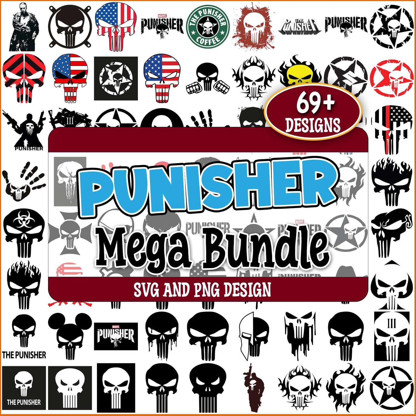 Punisher svg bundle