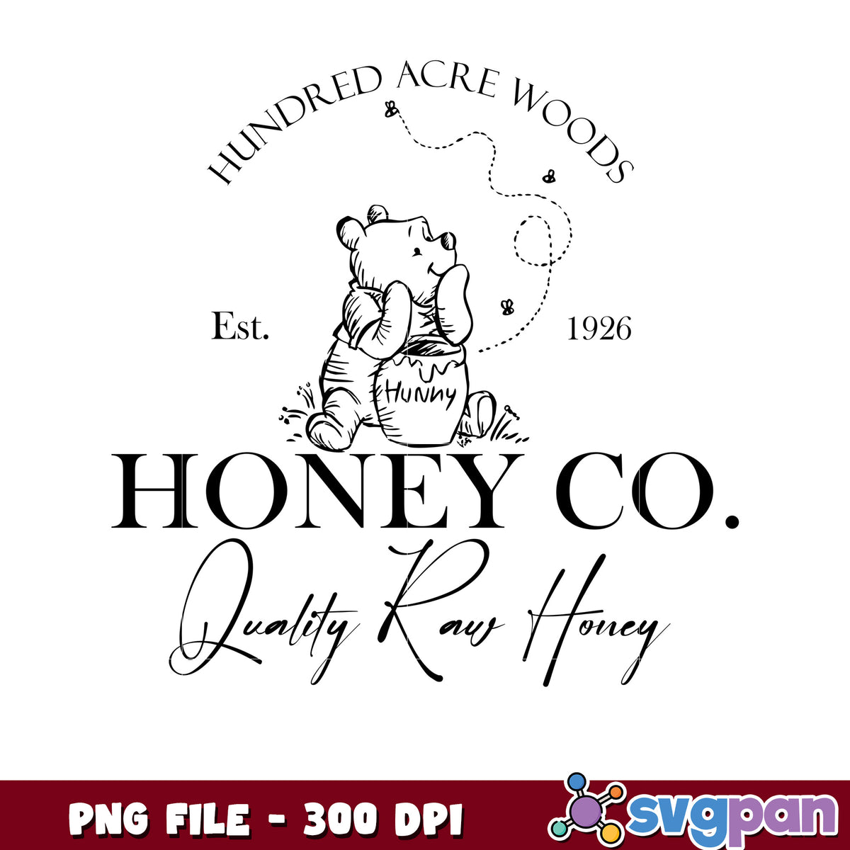 Quality Raw Honey from Hundred Acre Woods PNG Image