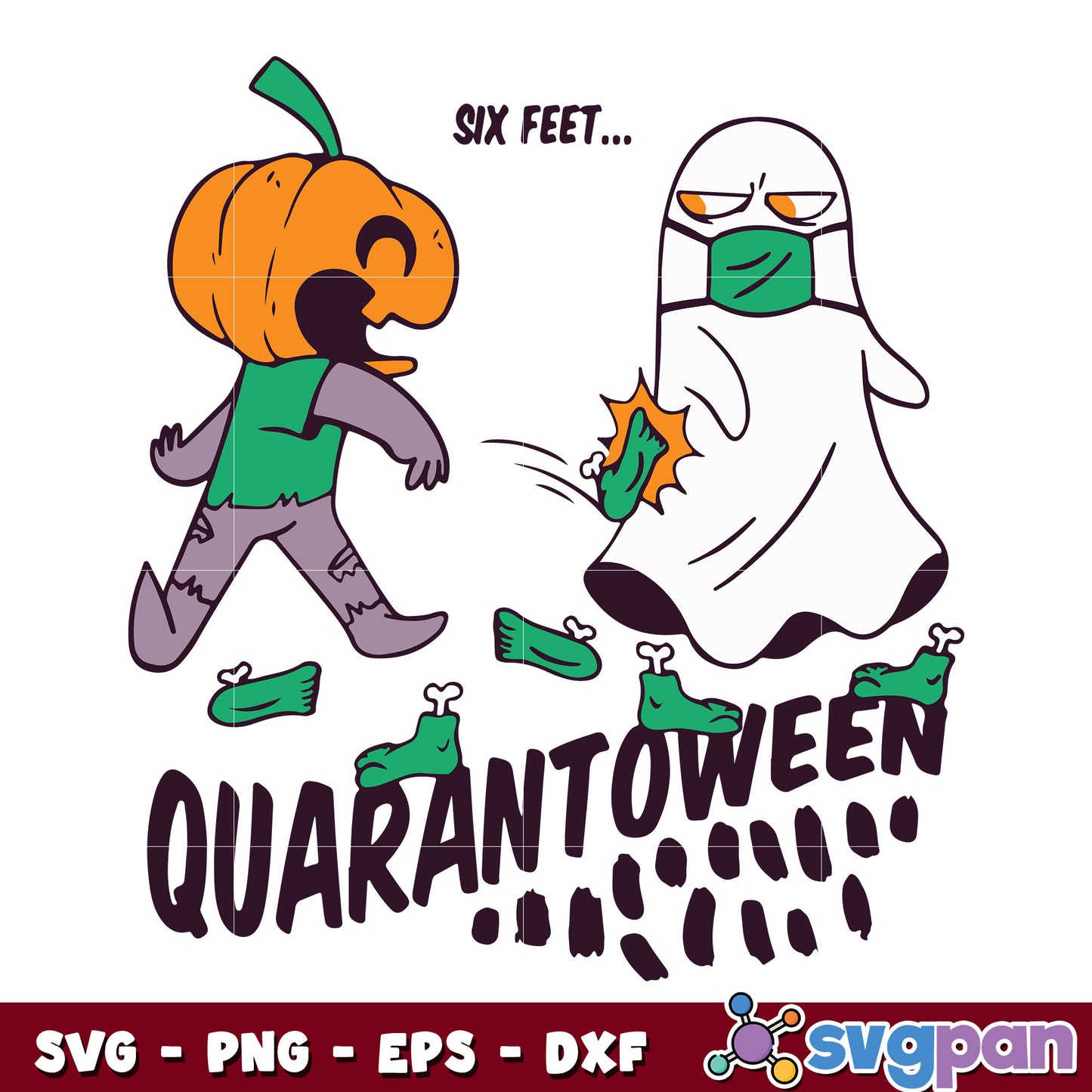 Quarantoween Quarantine Halloween Classic Ghost With Mask svg