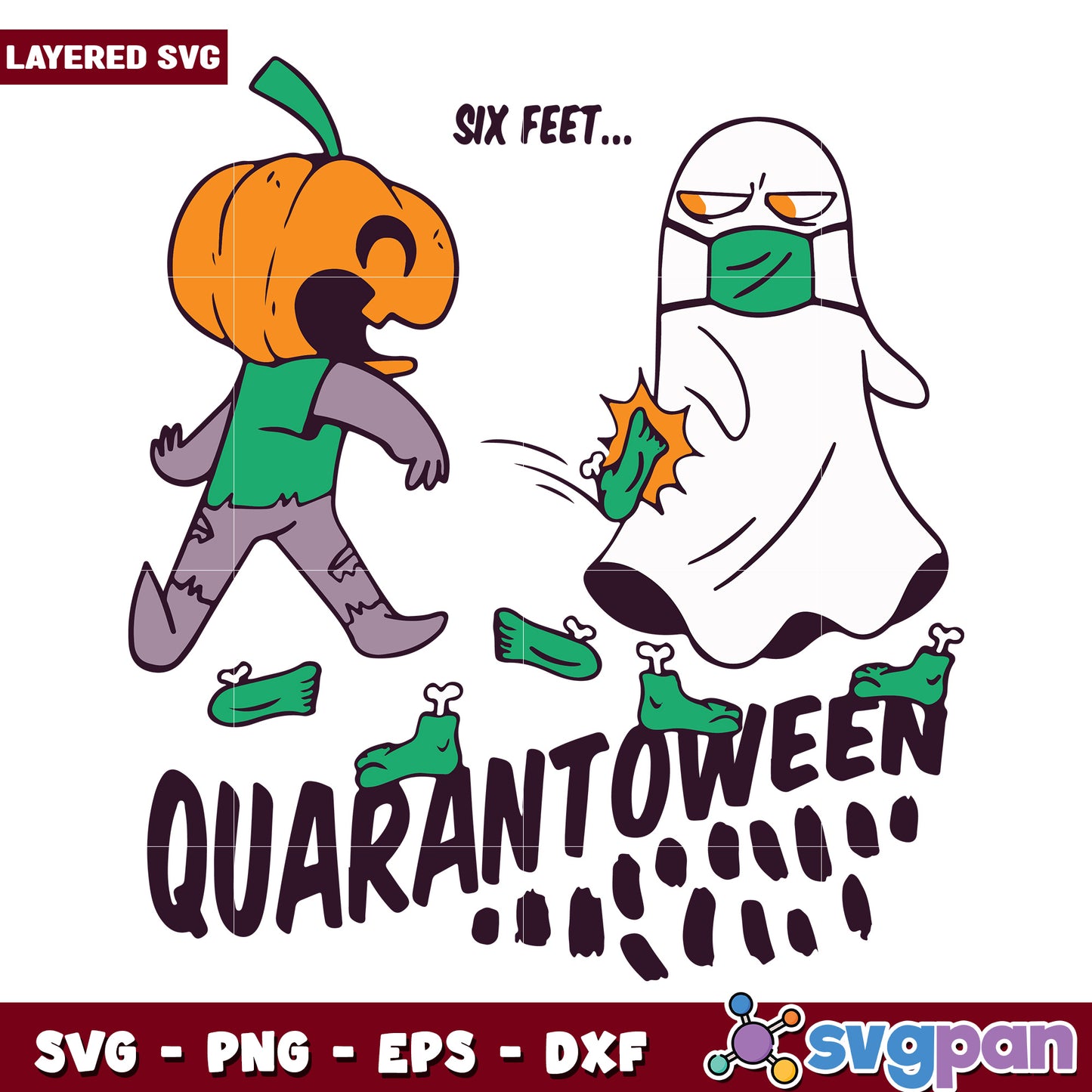 Quarantoween halloween svg, halloween decorations svg, spooky season svg