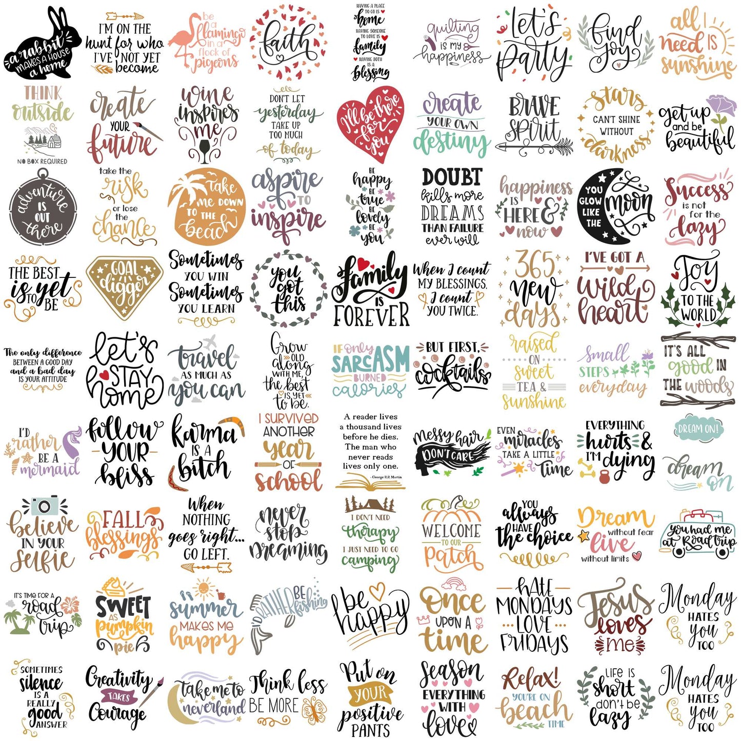 Quotes collection svg bundle, motivational quotes svg, quote of the day svg