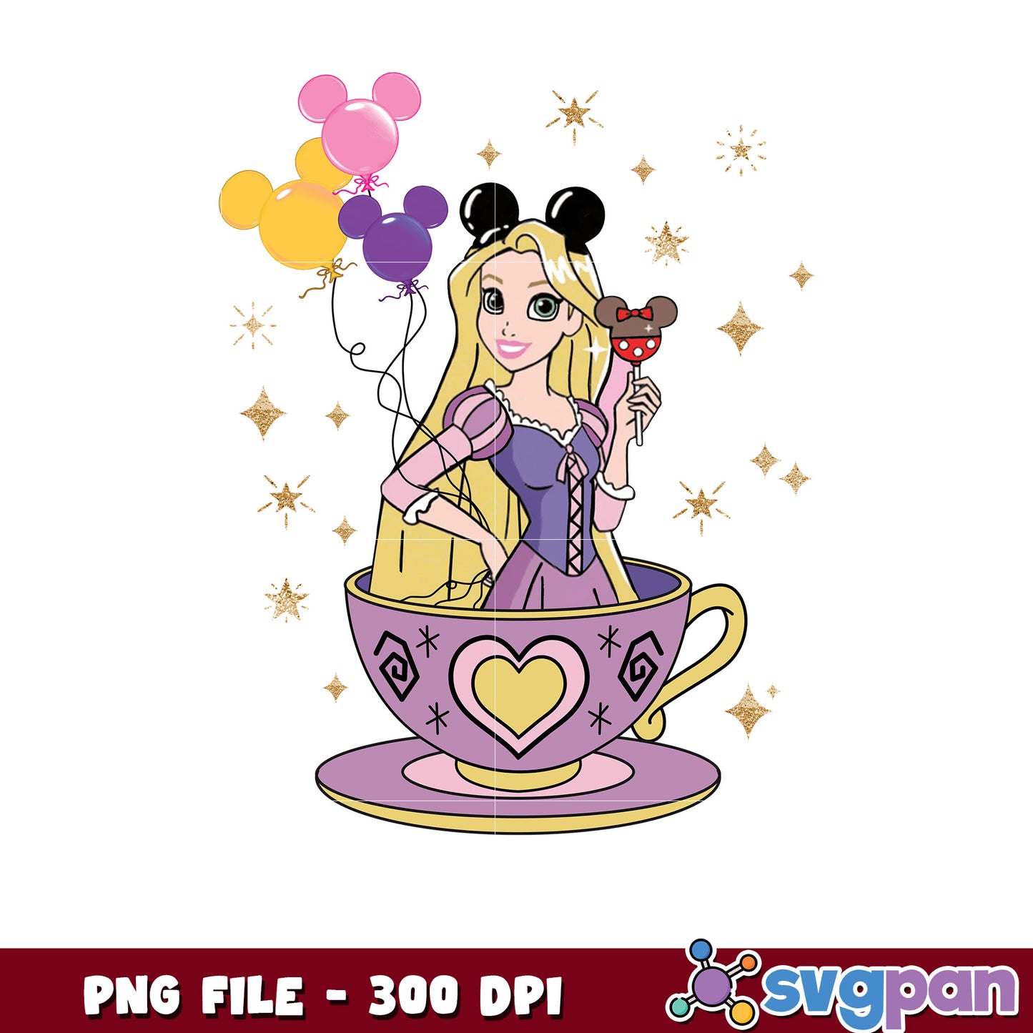 Rapunzel Disney Teacup PNG