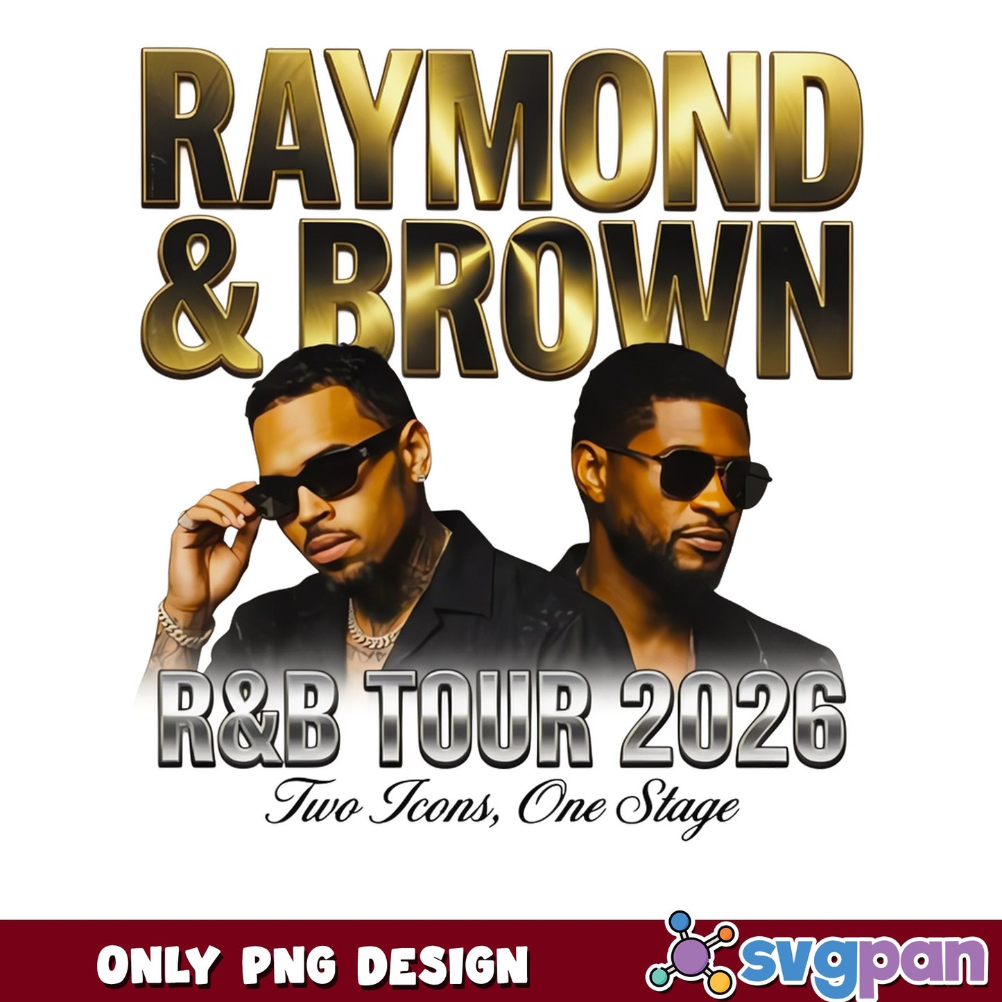 Raymond And Brown R&B Tour 2026 PNG, Usher Chris Brown PNG, Concert PNG